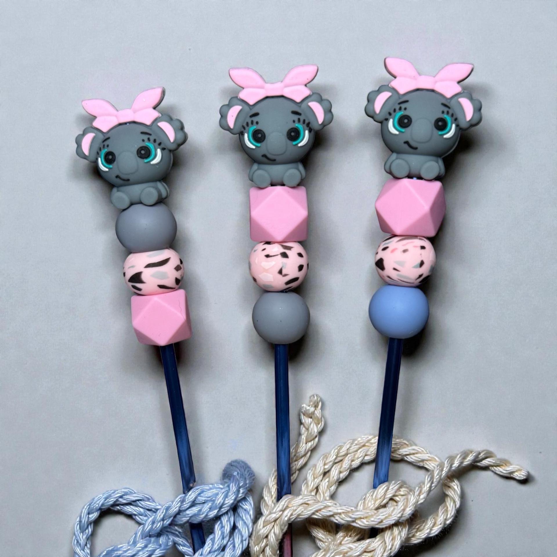 Pink Bow Elephant Amisticks | Cute Elephants | Crochet Sticks | Sewing Sticks | Amigurumi and plushies thumbnail 2
