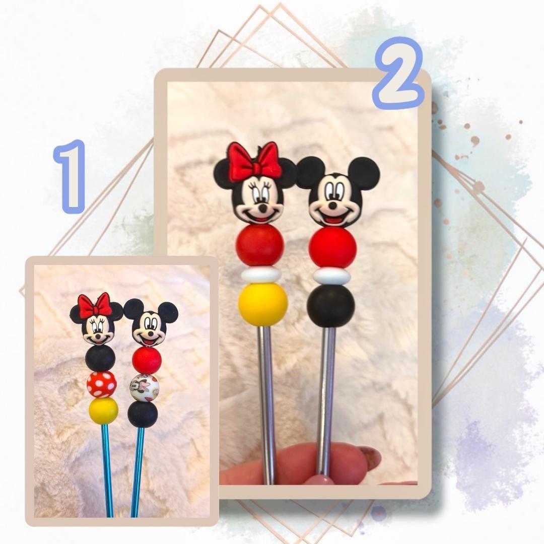 Mickey and Minnie Amisticks | Set of 2 | Crochet Sticks | Sewing Sticks | Amigurumi and plushies