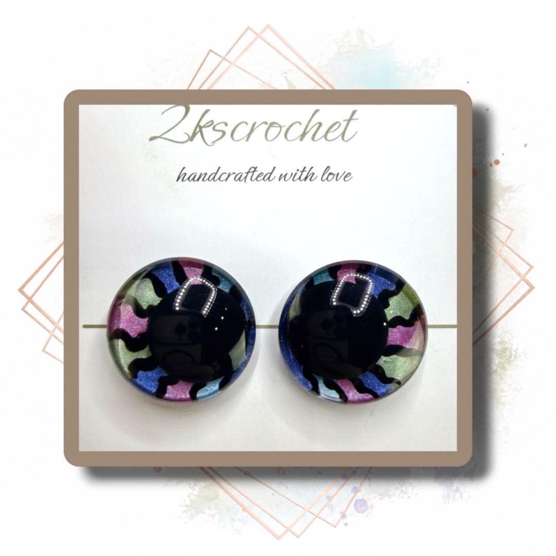 Kaleidoscope | Safety Eyes | Sinker Eyes | Amigurumi Eyes | Plushie Eyes | Hand Painted Eyes | Resin Eyes | Crochet Supplies