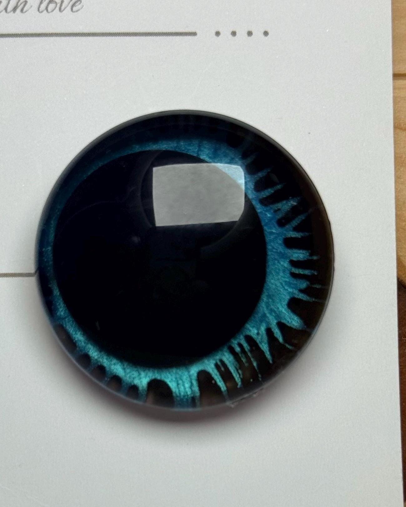 Labradorite  | Safety Eyes | Hand Painted Blue Black UV Resin Eyes | Amigurumi Eyes | Sinker eyes thumbnail 2