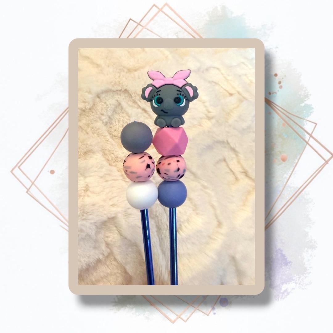Pink Bow Elephant Amisticks | Cute Elephants | Crochet Sticks | Sewing Sticks | Amigurumi and plushies