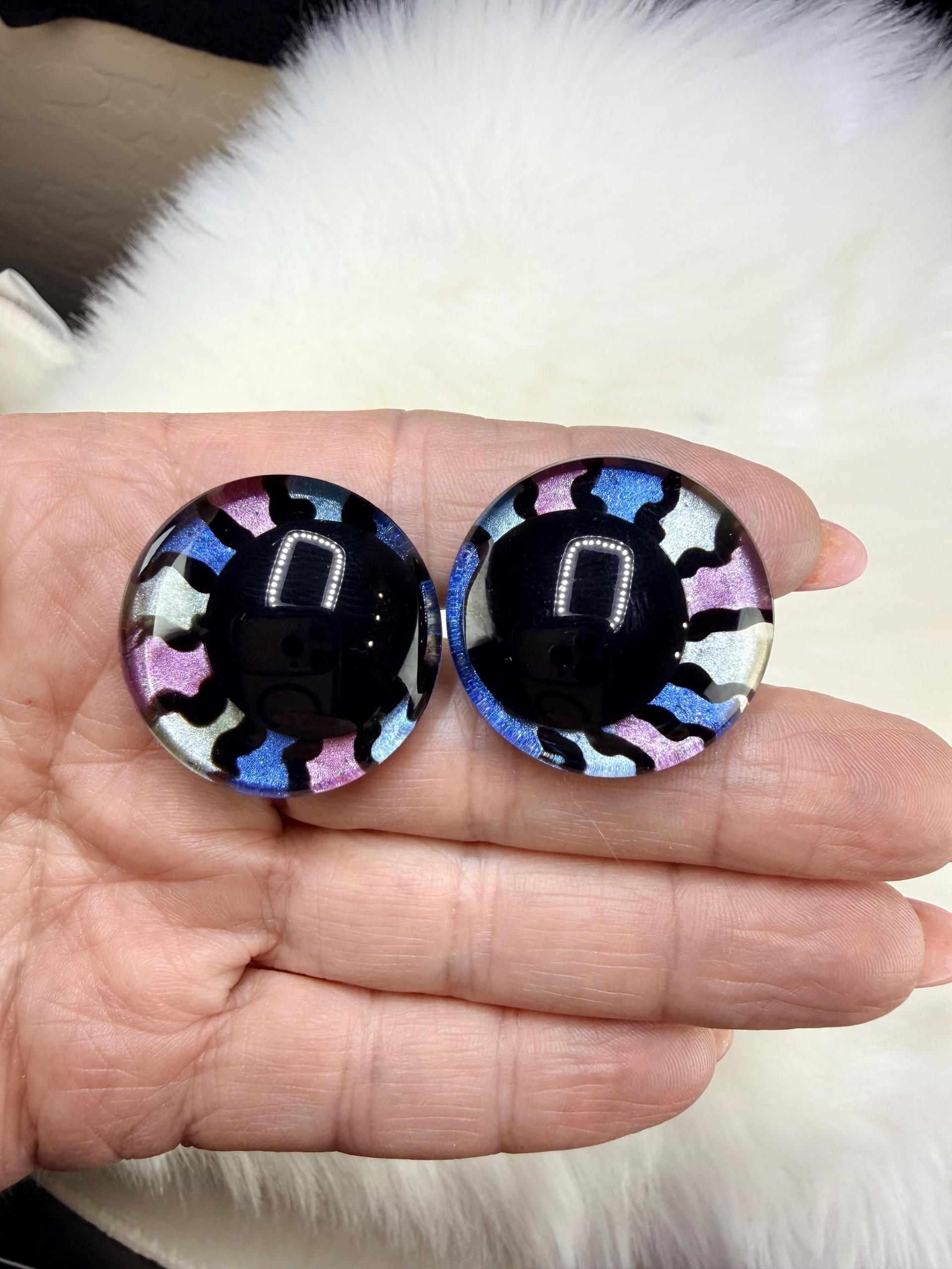 Kaleidoscope | Safety Eyes | Sinker Eyes | Amigurumi Eyes | Plushie Eyes | Hand Painted Eyes | Resin Eyes | Crochet Supplies thumbnail 3