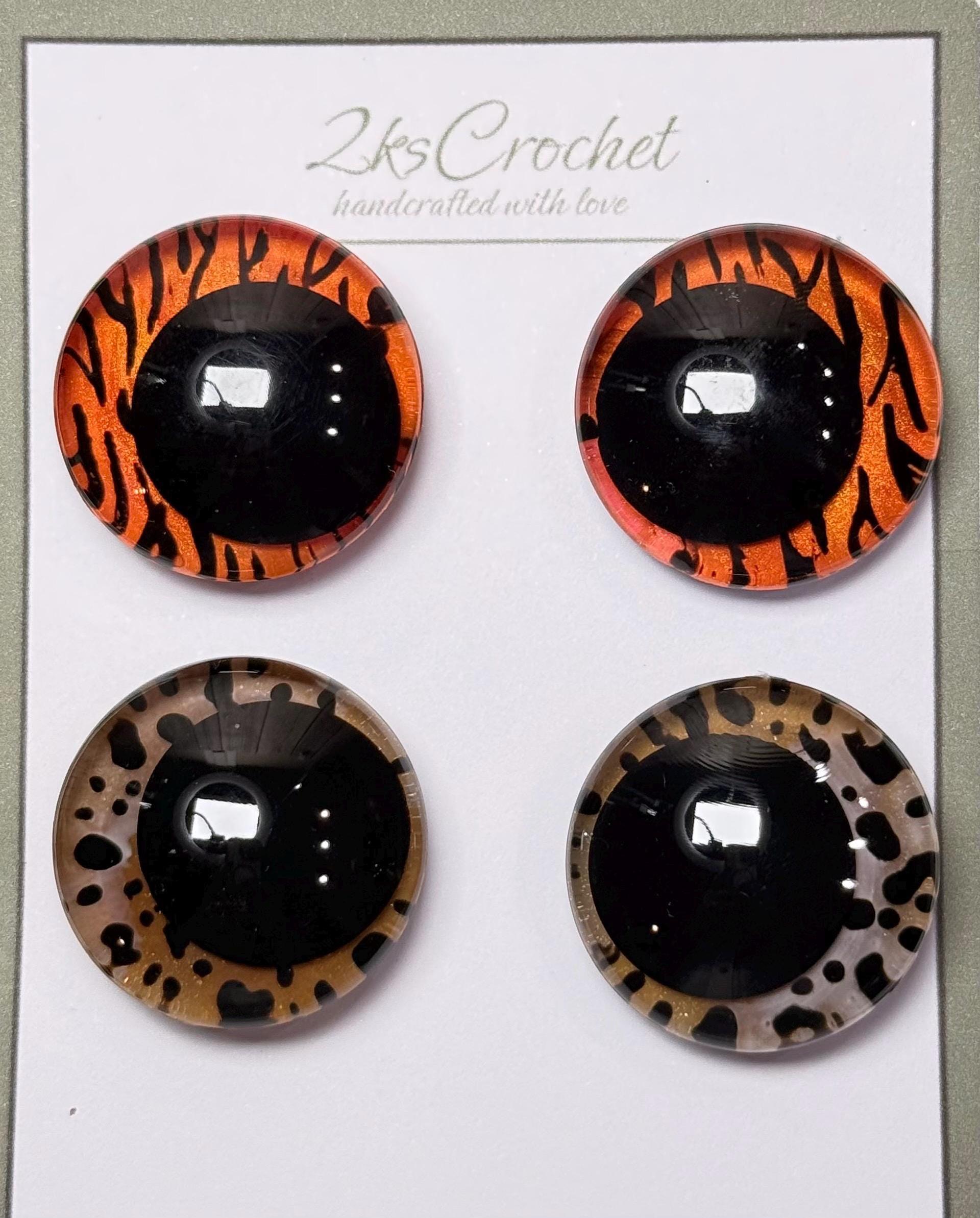 Tiger and Leopard Eyes | Hand Painted | Amigurumi | Safety Eyes thumbnail 2