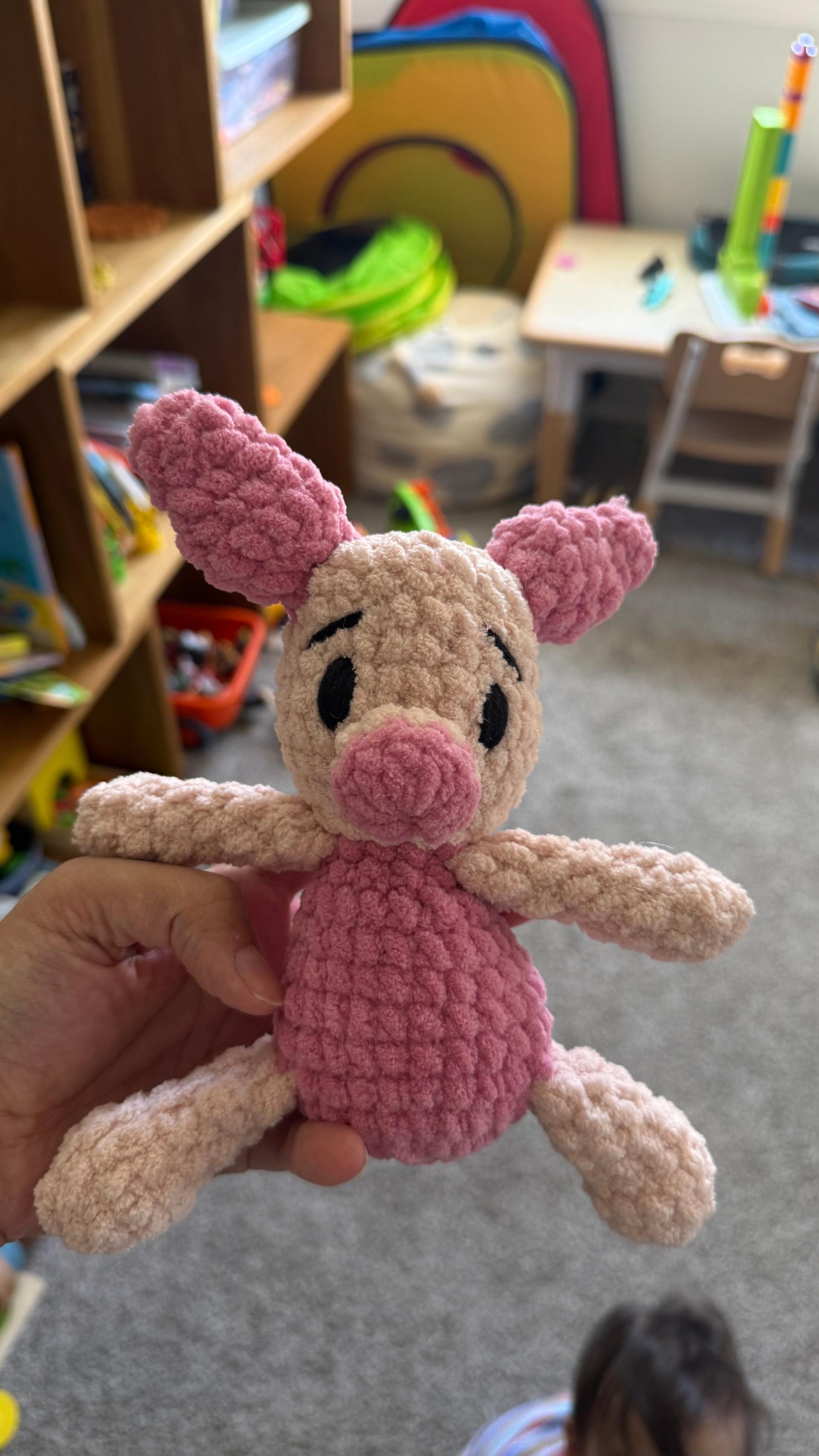 Pink piglet plushie