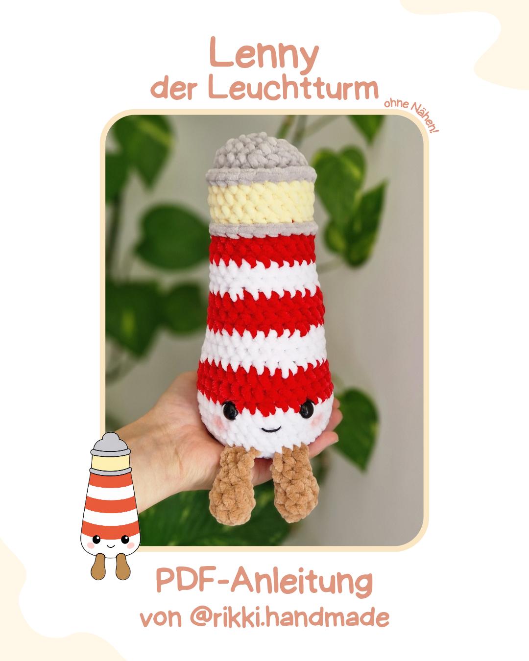 Deutsch | Lenny der Leuchtturm PDF-Häkelanleitung