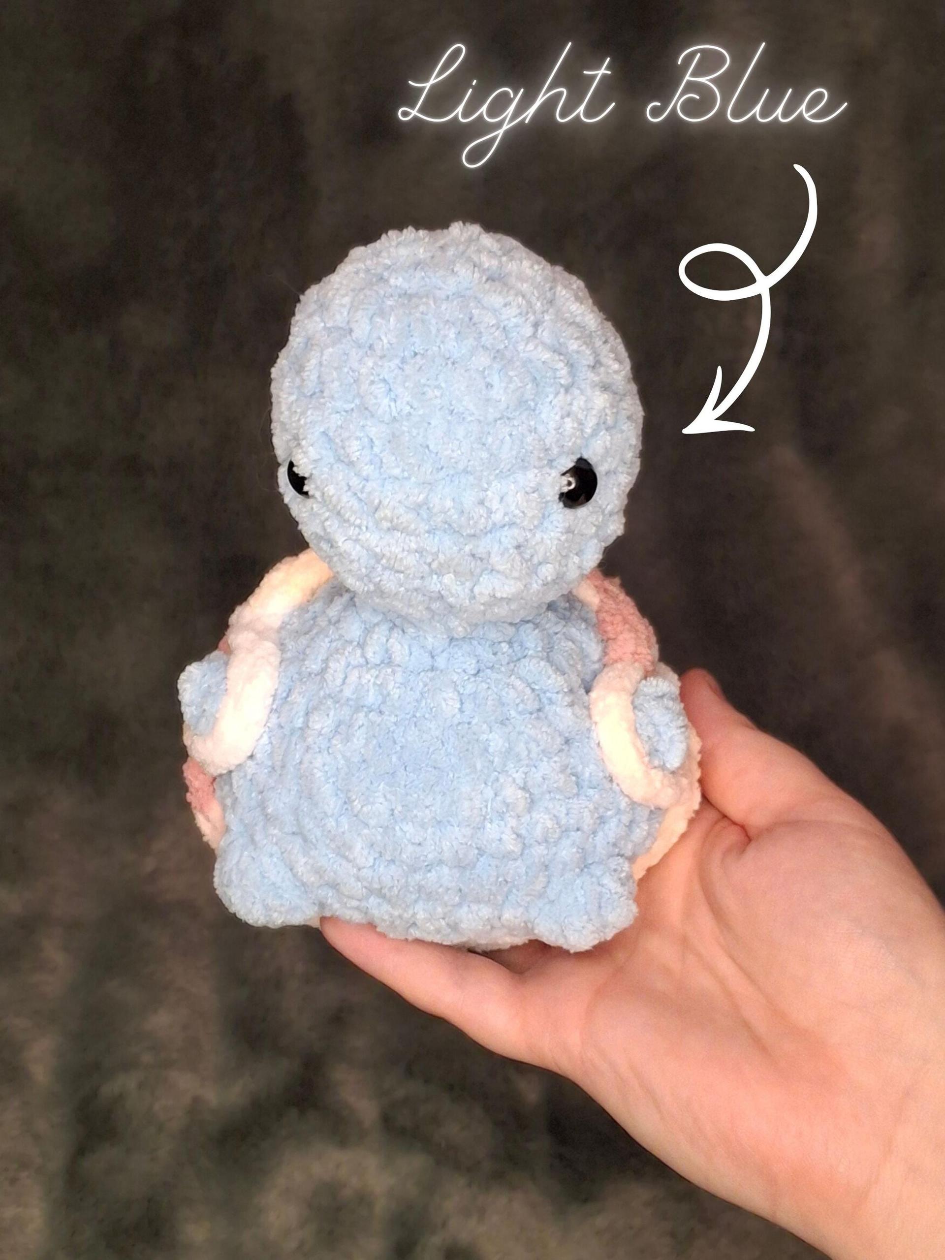 Cheeky Turtle Crochet Plushie – Chunky Blanket Yarn Amigurumi Stuffed Animal, Removable Shell thumbnail 3