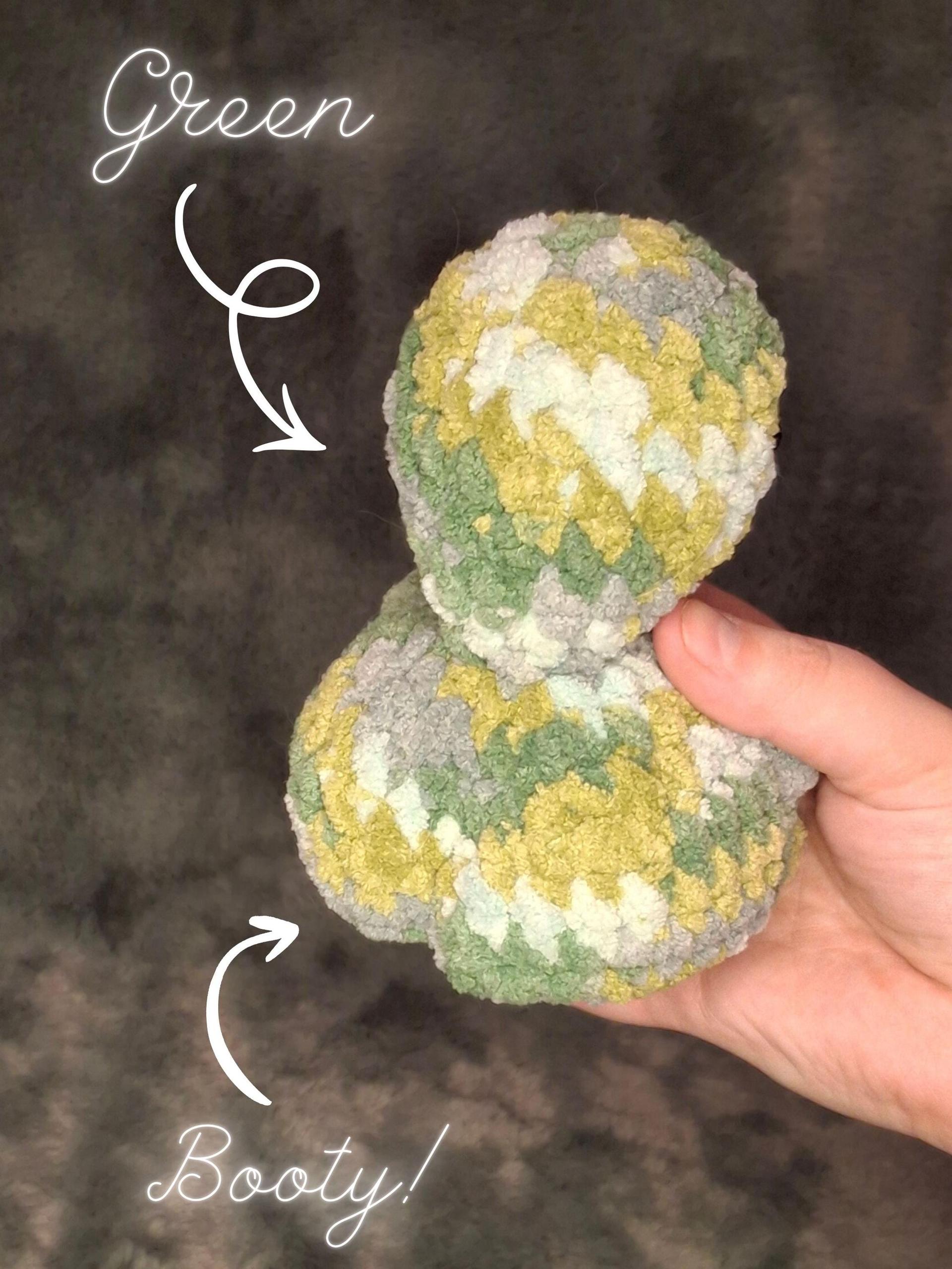 Cheeky Turtle Crochet Plushie – Chunky Blanket Yarn Amigurumi Stuffed Animal, Removable Shell thumbnail 5