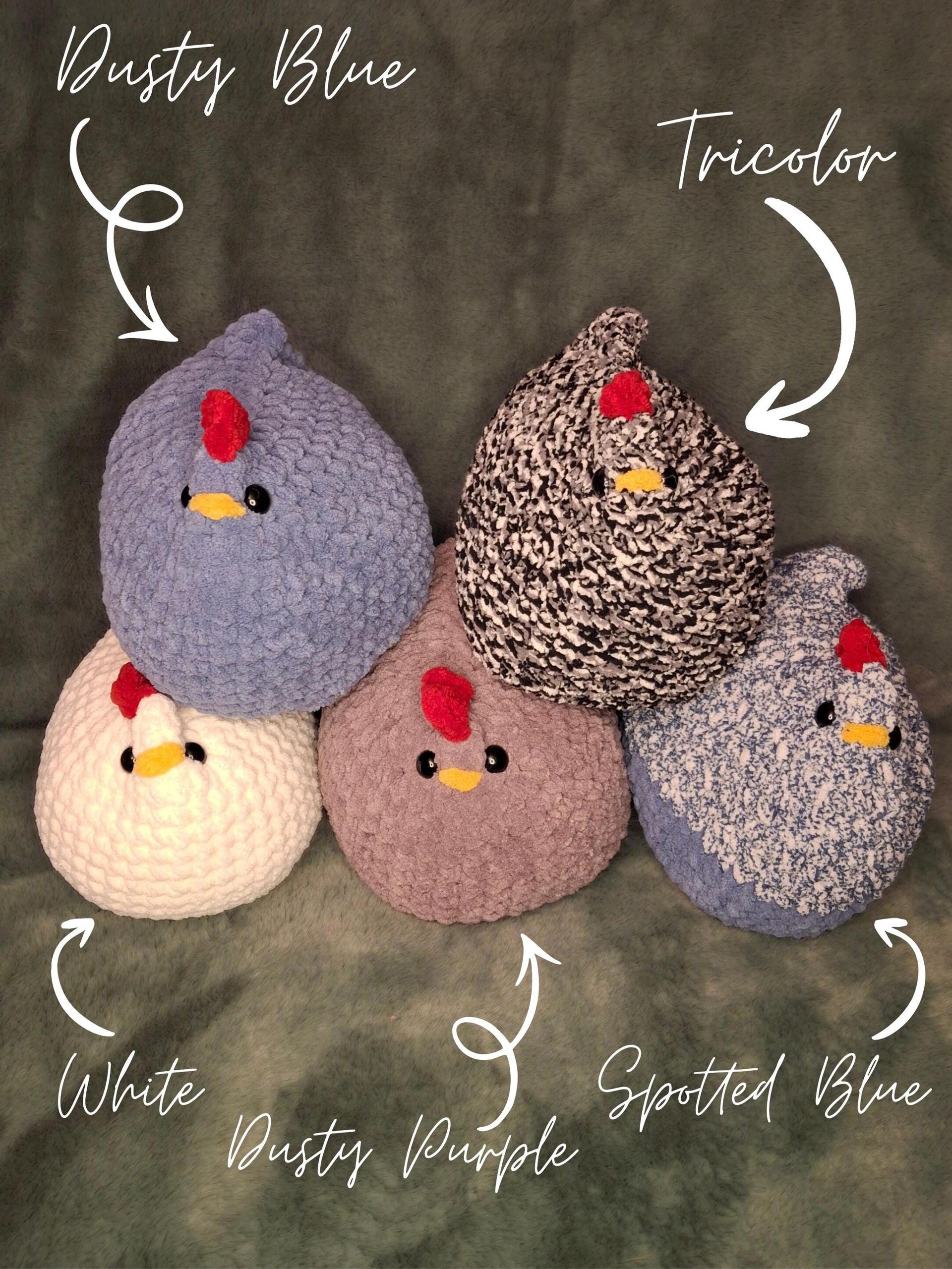 Chunky Chicken Crochet Plushie - Big, Lil and Teeny, Handmade Stuffed Animal, Amigurumi thumbnail 9