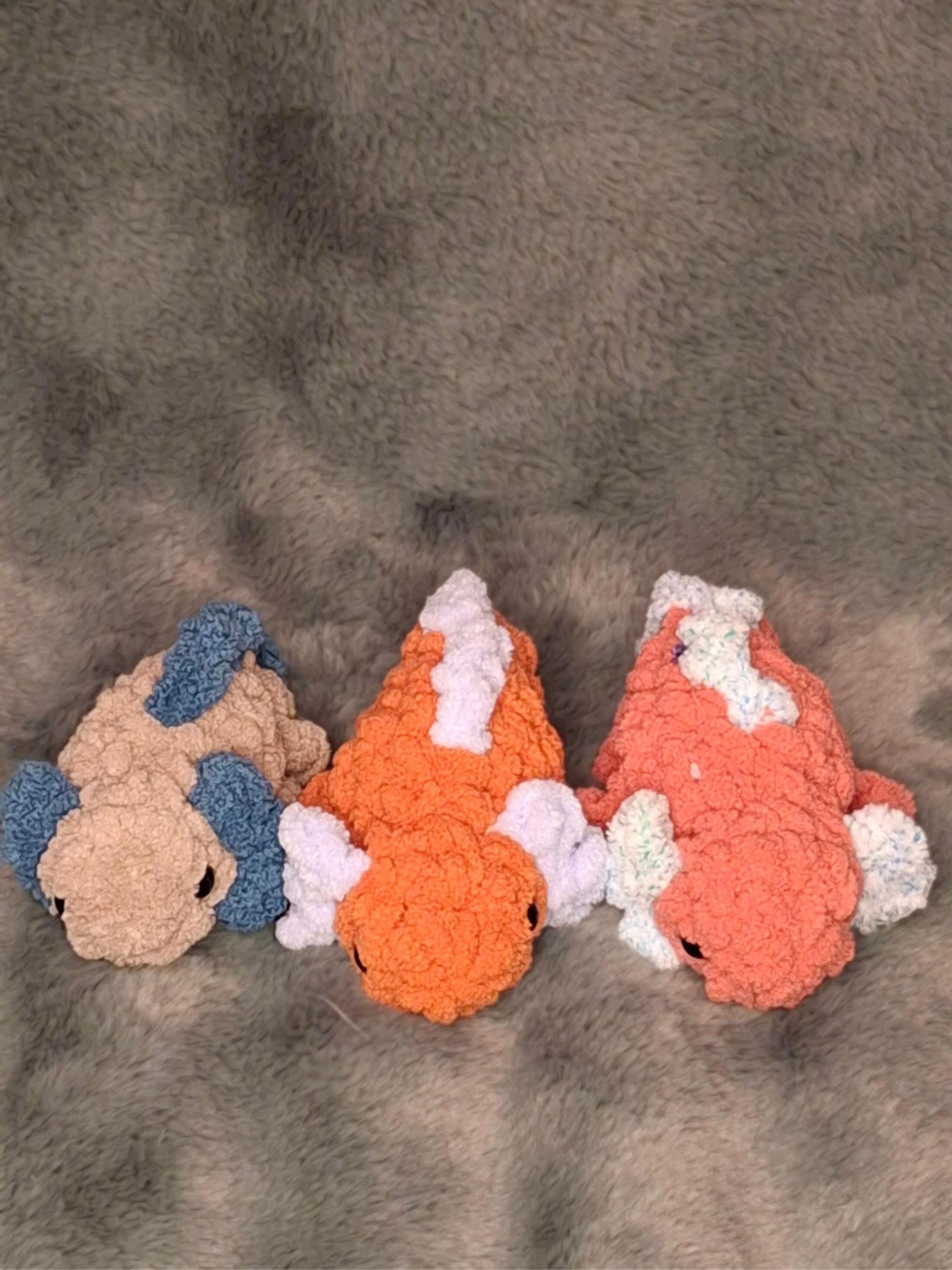 Mini Axolotl, Turtle, Goldfish Crochet Plushie - With or Without Fishbowl, Handmade Stuffed Animal, Amigurumi thumbnail 3