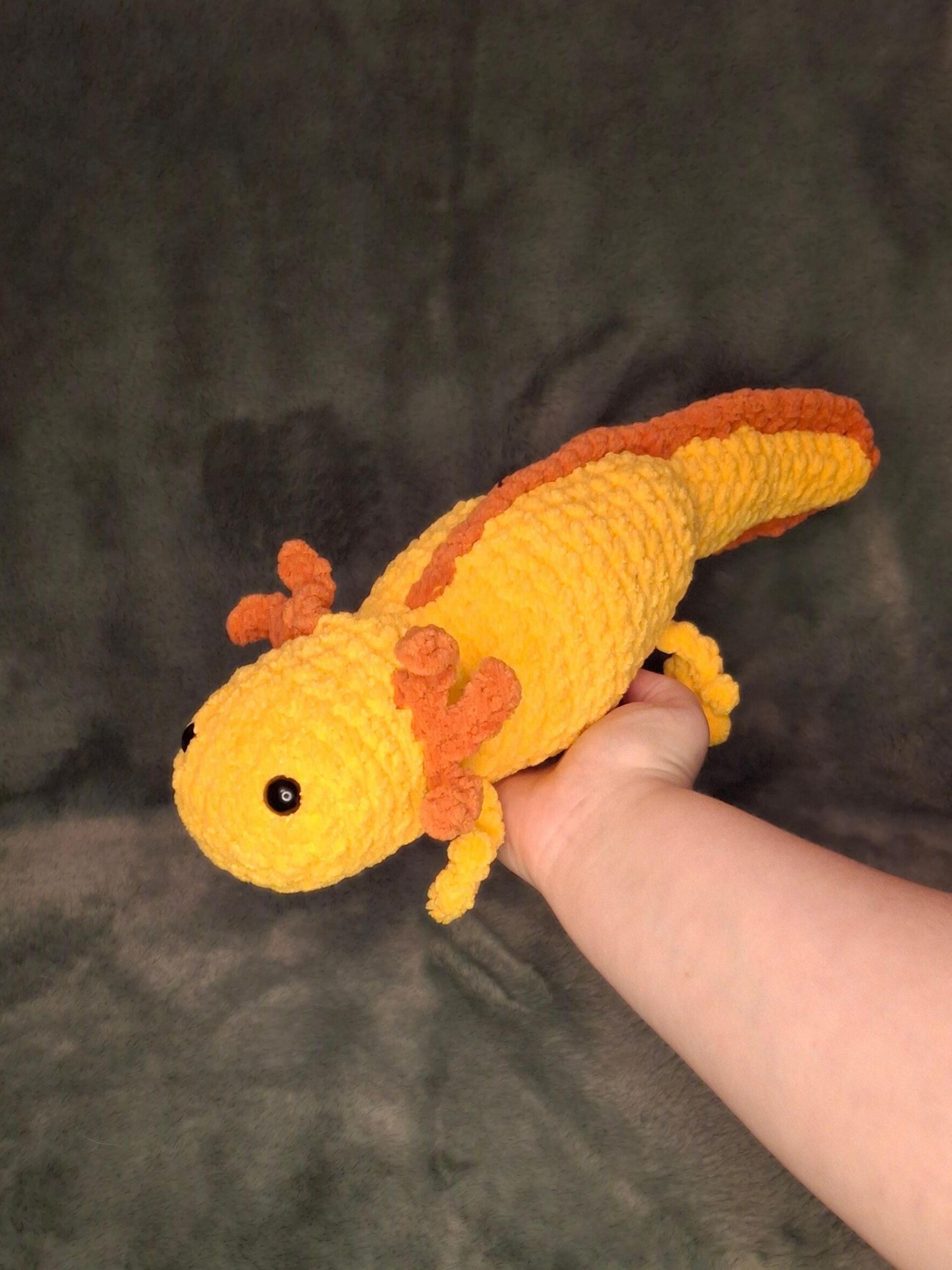 Jumbo Axolotl Crochet Plushie - Large Axie, Handmade Stuffed Animal, Amigurumi thumbnail 7