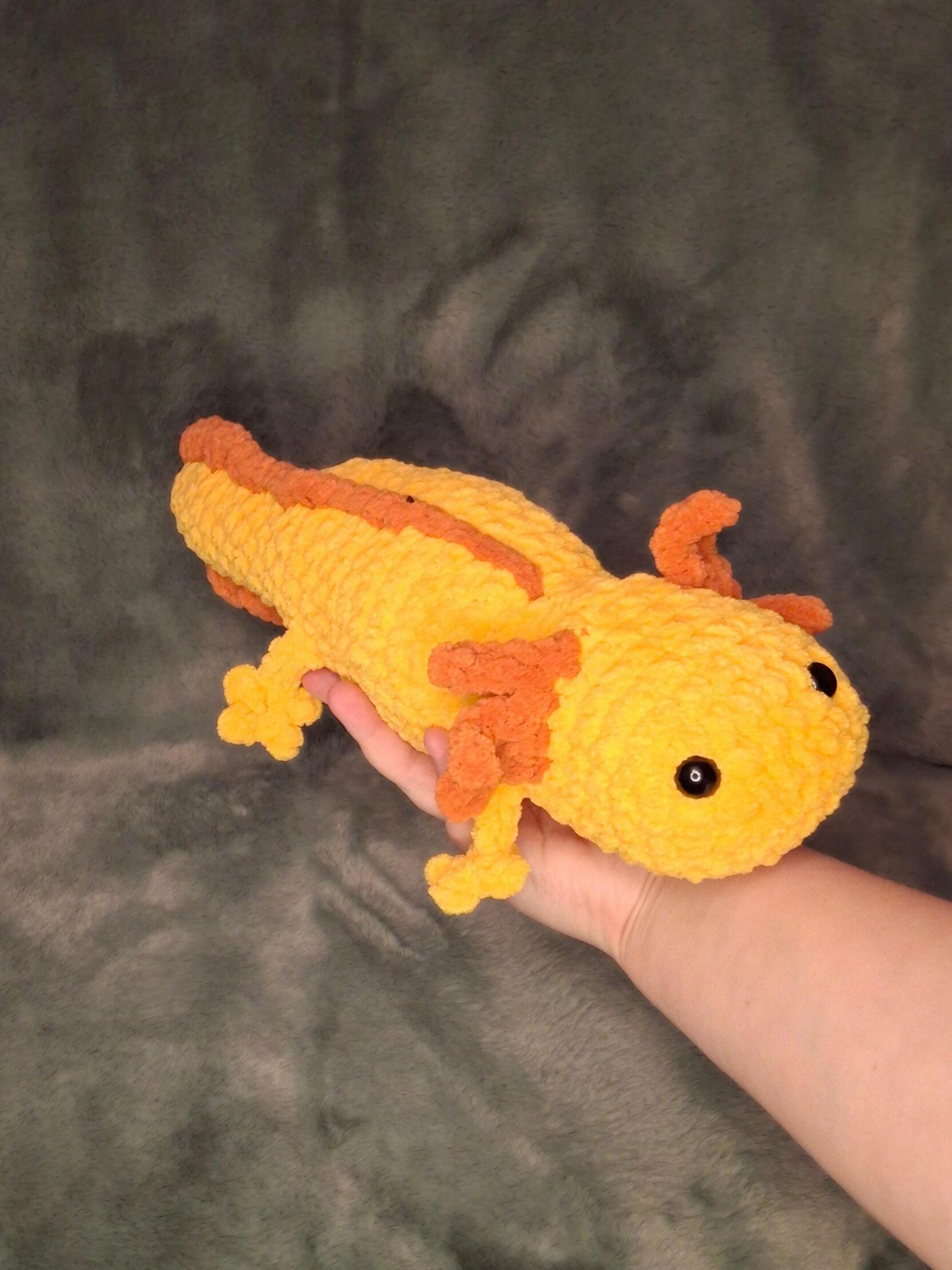 Jumbo Axolotl Crochet Plushie - Large Axie, Handmade Stuffed Animal, Amigurumi thumbnail 5