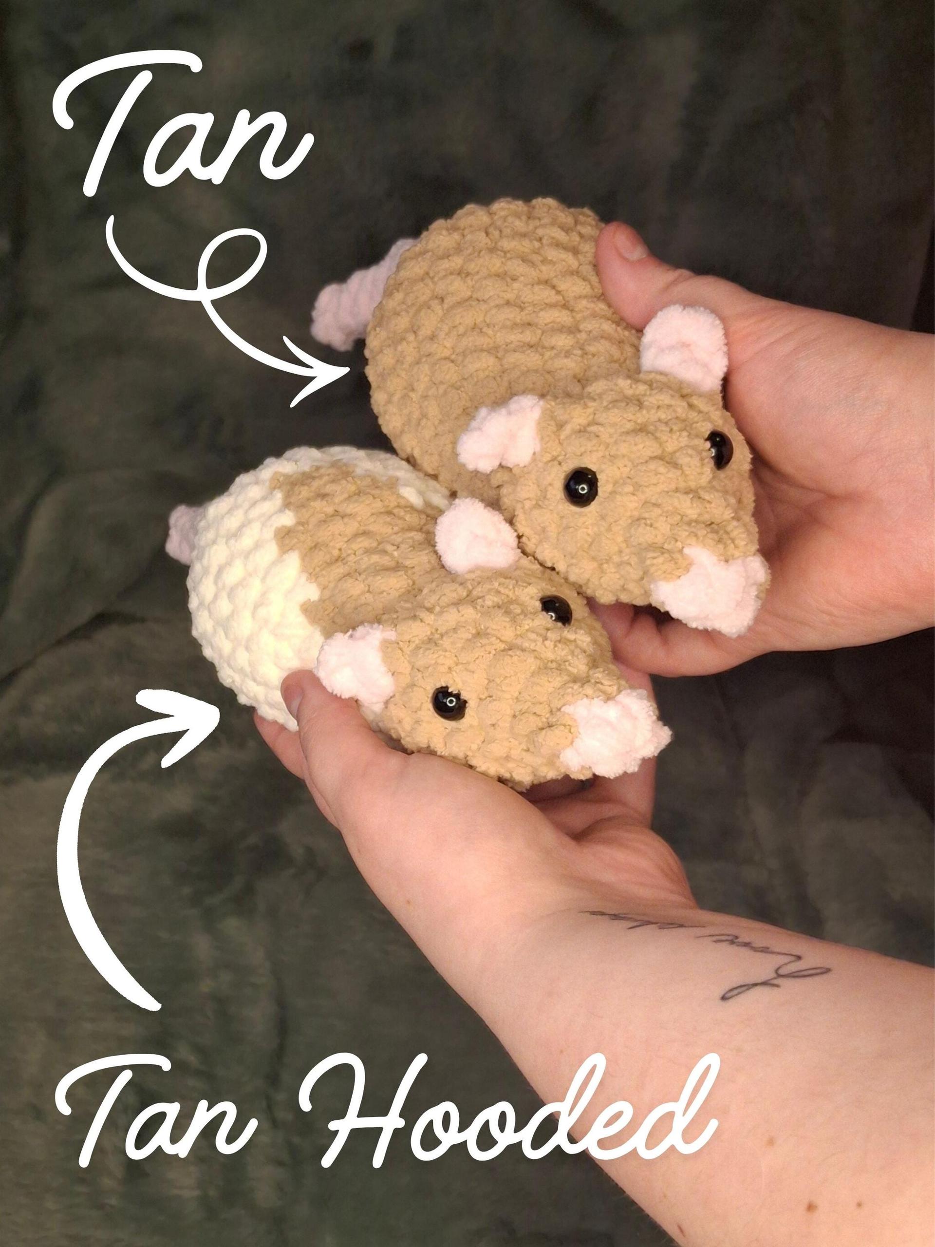 Rat Crochet Plushie - Mouse, Rodent, Handmade Stuffed Animal, Amigurumi thumbnail 5