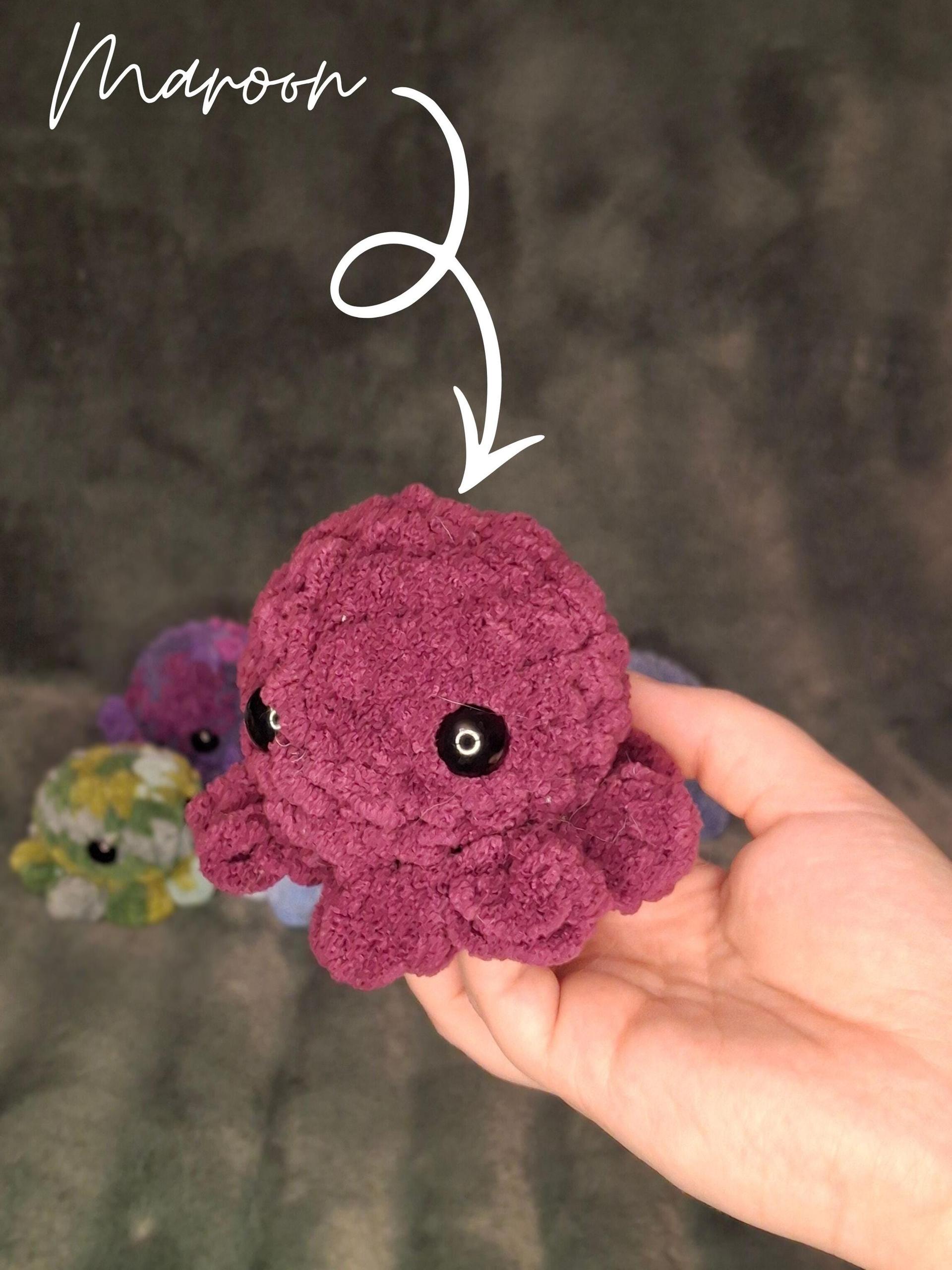 Mini Octo Crochet Plushie - Octopus, Handmade Stuffed Animal, Amigurumi thumbnail 3
