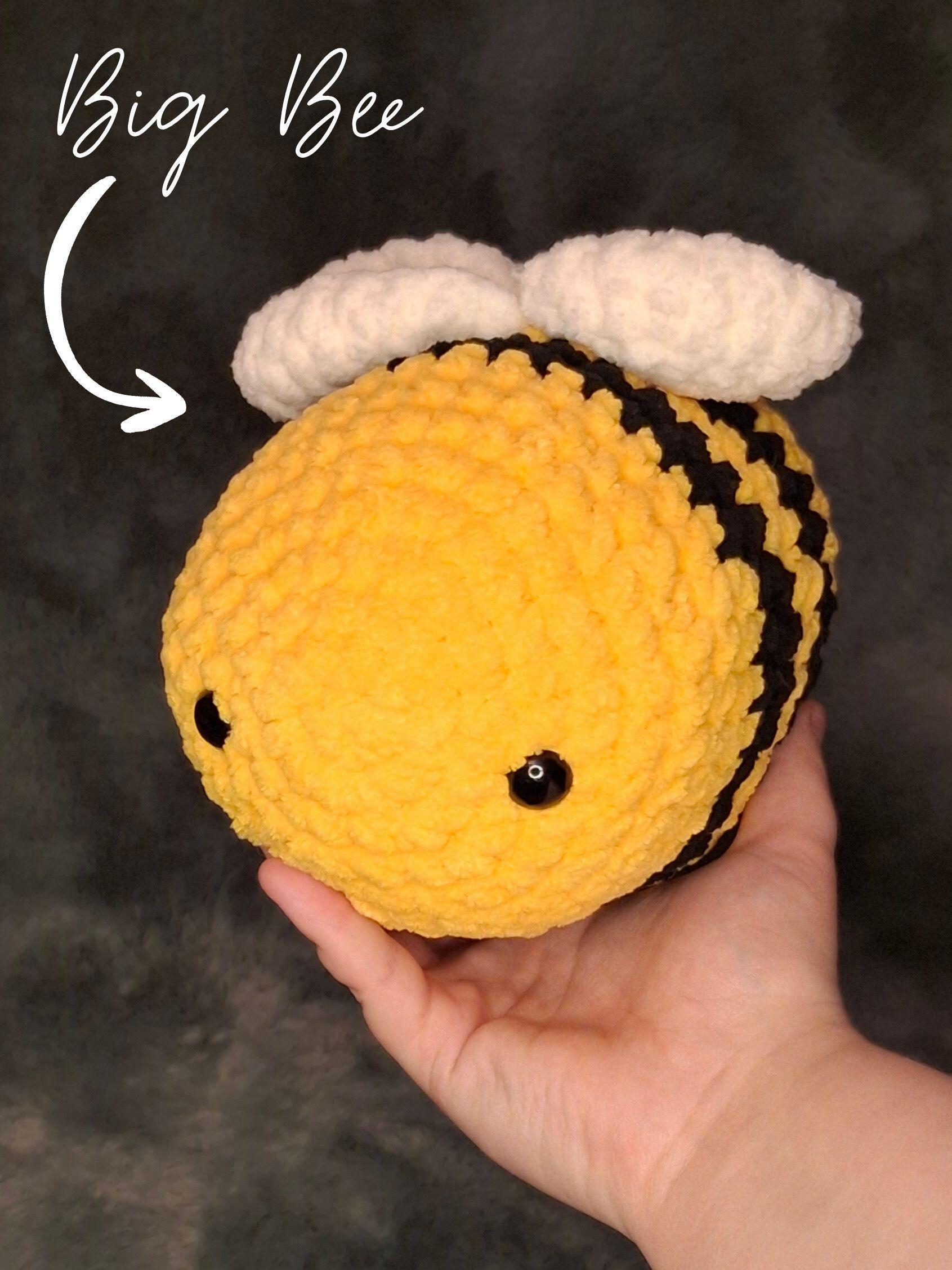 Classic Honeybee Crochet Plushie - Big and Lil, Handmade Stuffed Animal, Amigurumi thumbnail 3