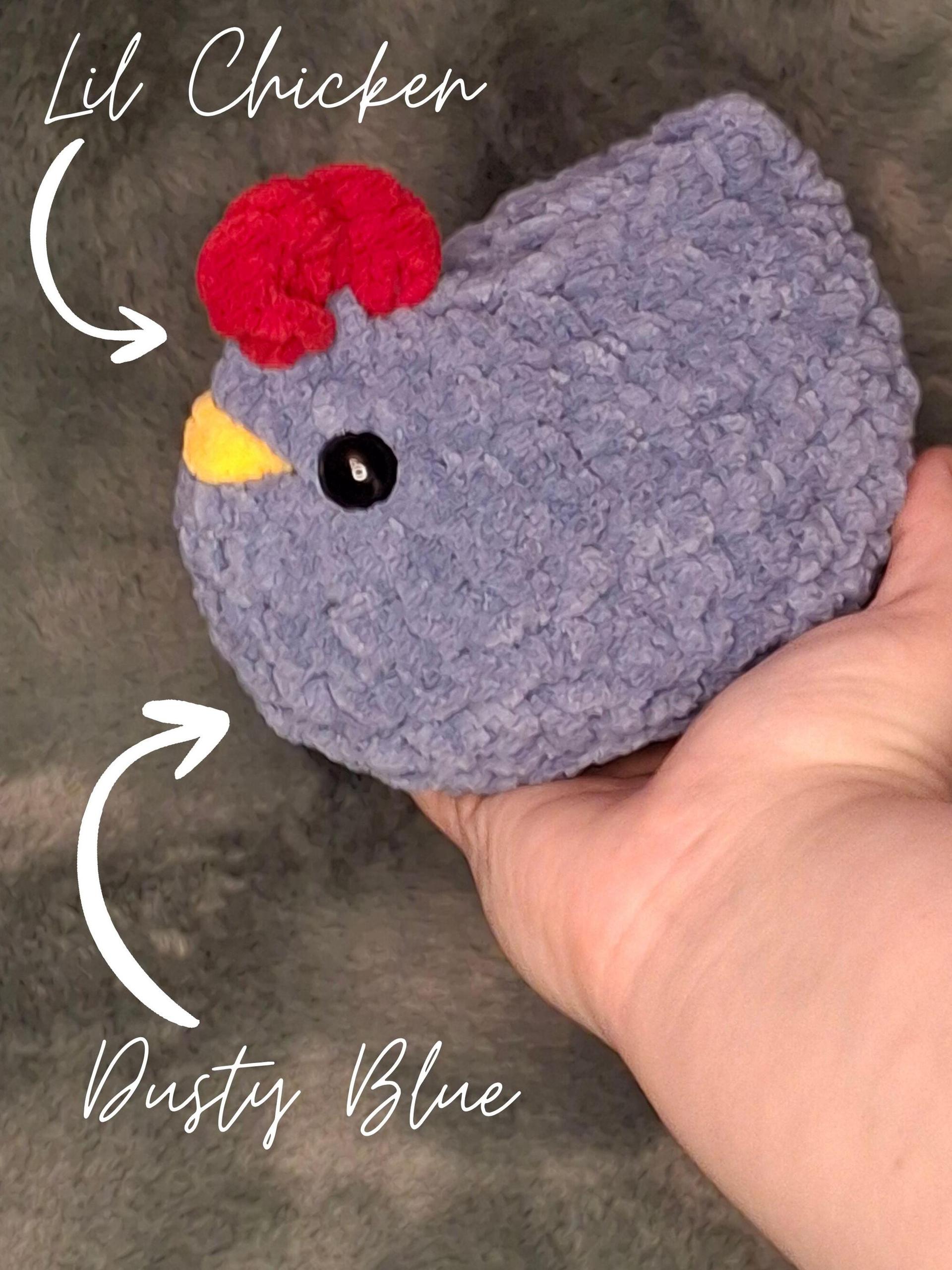 Chunky Chicken Crochet Plushie - Big, Lil and Teeny, Handmade Stuffed Animal, Amigurumi thumbnail 5