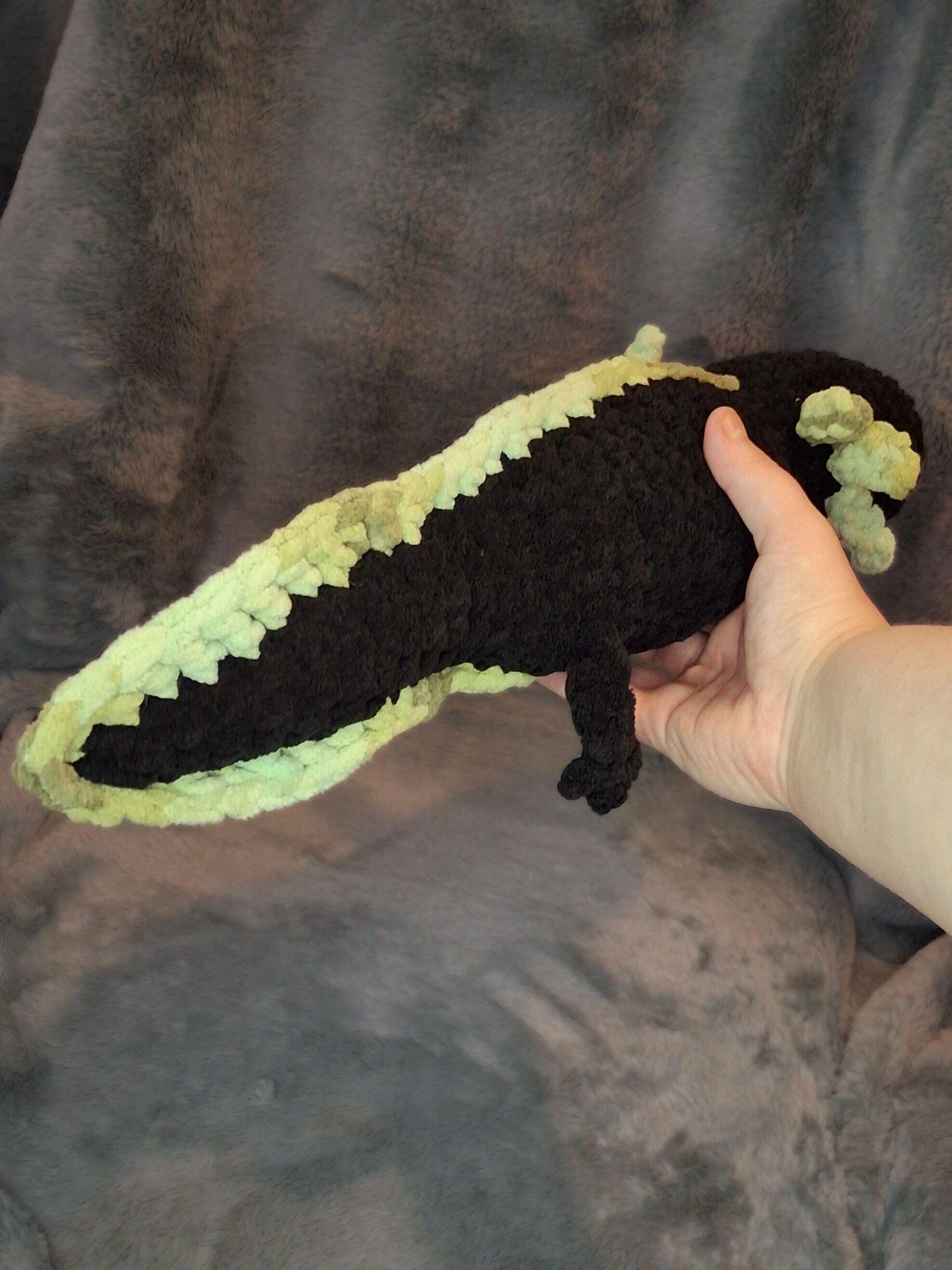 Jumbo Axolotl Crochet Plushie - Large Axie, Handmade Stuffed Animal, Amigurumi thumbnail 4