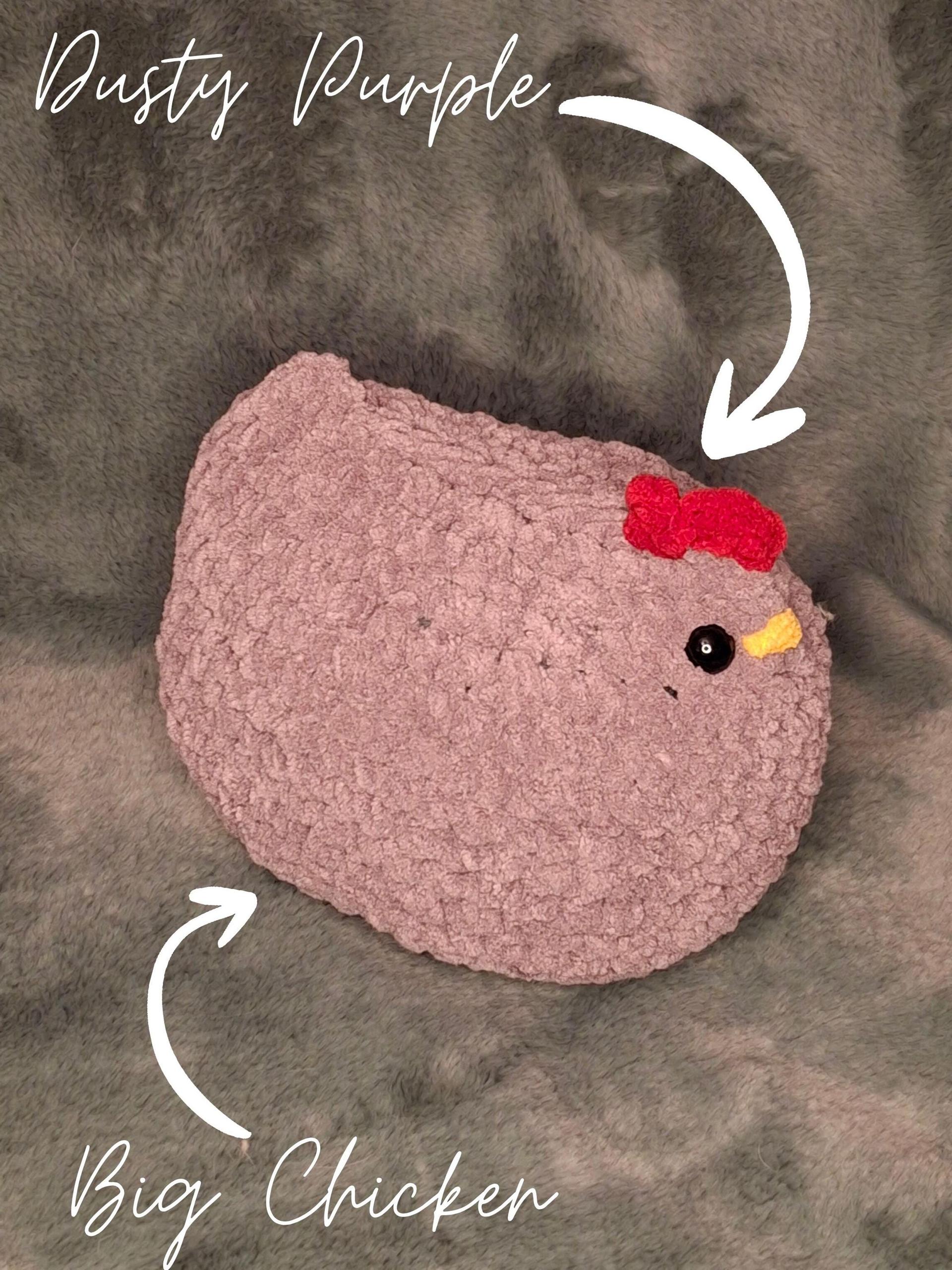 Chunky Chicken Crochet Plushie - Big, Lil and Teeny, Handmade Stuffed Animal, Amigurumi thumbnail 7