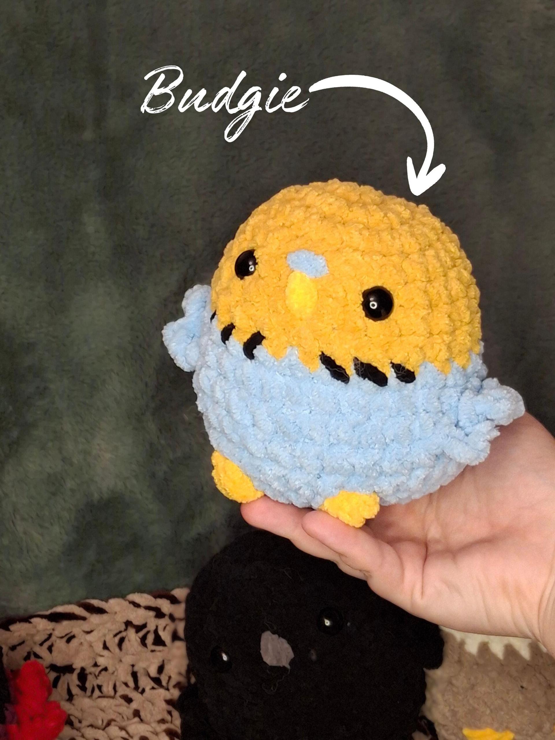 Amigurumi Crochet Bird Plushie – Cardinal, Penguin, Bluejay, Flamingo, Duck, Raven, Budgie, Cockatiel, Pigeon thumbnail 5