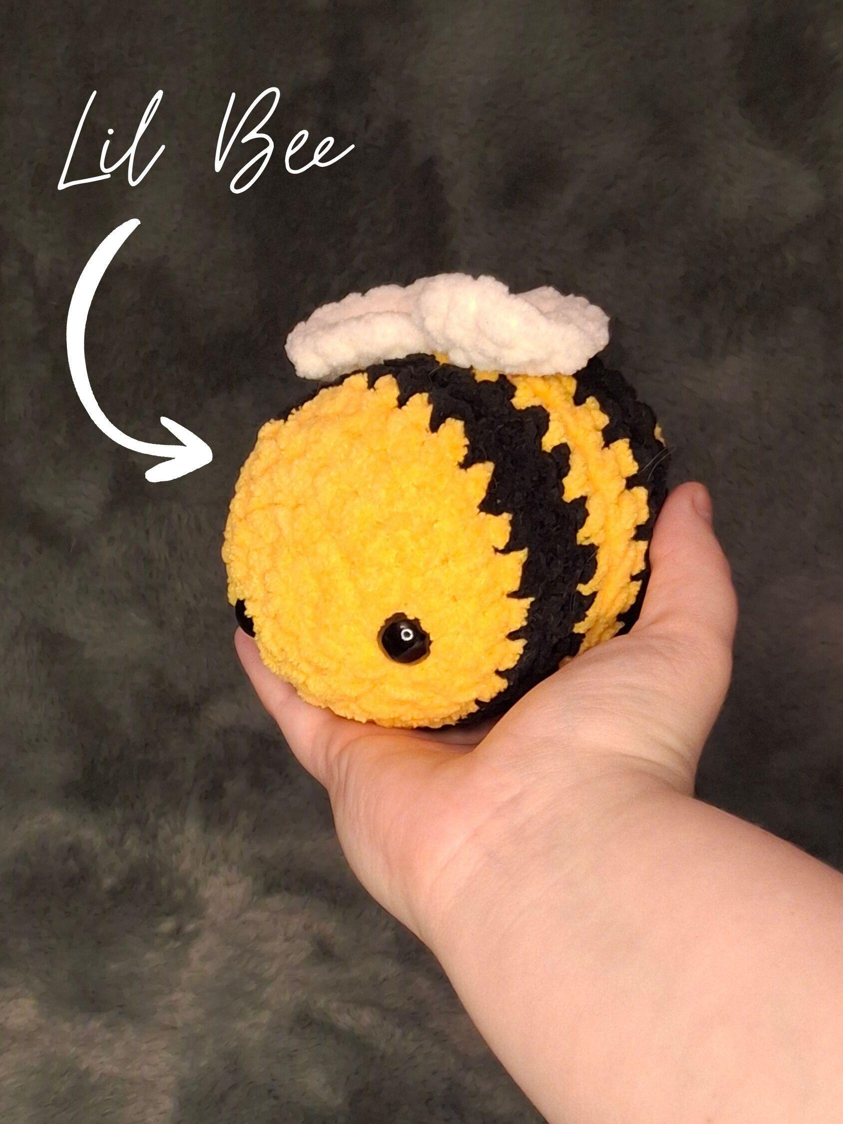 Classic Honeybee Crochet Plushie - Big and Lil, Handmade Stuffed Animal, Amigurumi thumbnail 2