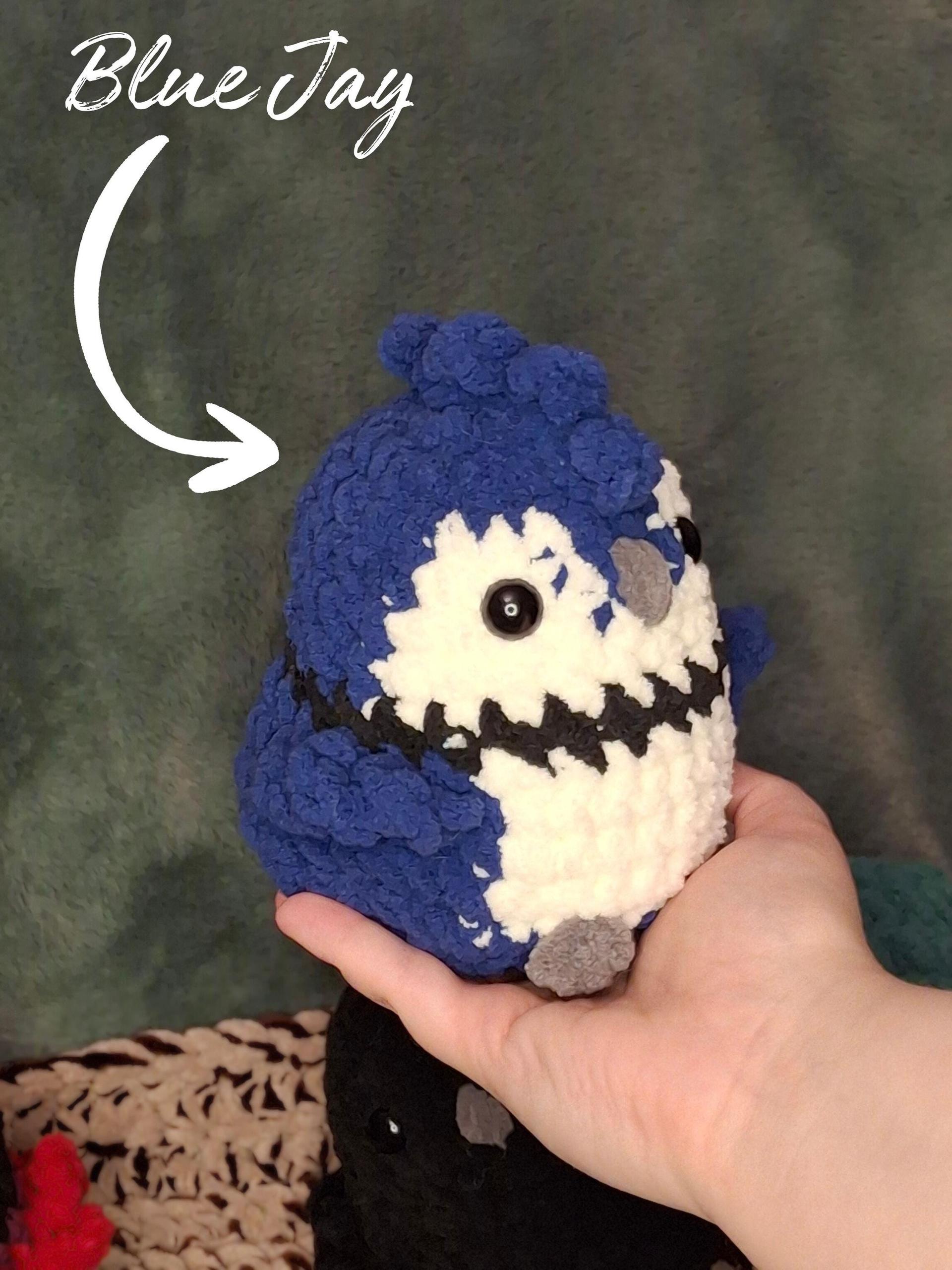 Amigurumi Crochet Bird Plushie – Cardinal, Penguin, Bluejay, Flamingo, Duck, Raven, Budgie, Cockatiel, Pigeon thumbnail 4