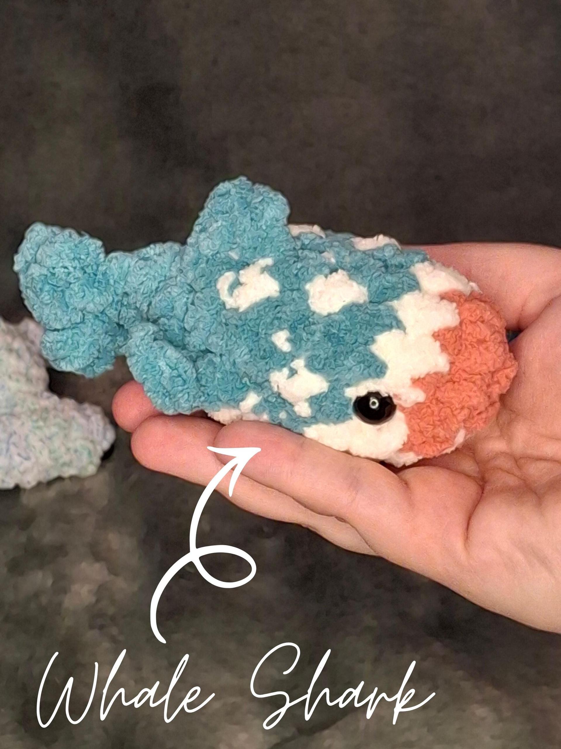 Chunky Yarn Crochet Mini Shark Plushie – White, Hammerhead, Whale, Tiger Amigurumi thumbnail 2