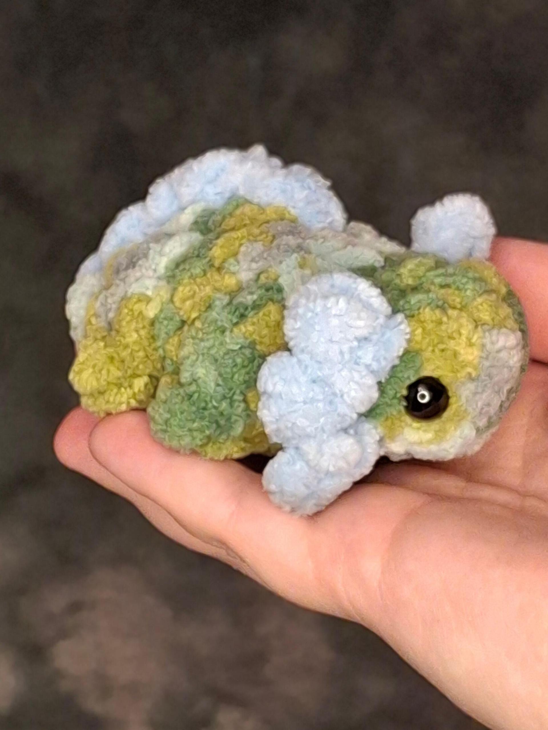 Mini Axolotl, Turtle, Goldfish Crochet Plushie - With or Without Fishbowl, Handmade Stuffed Animal, Amigurumi