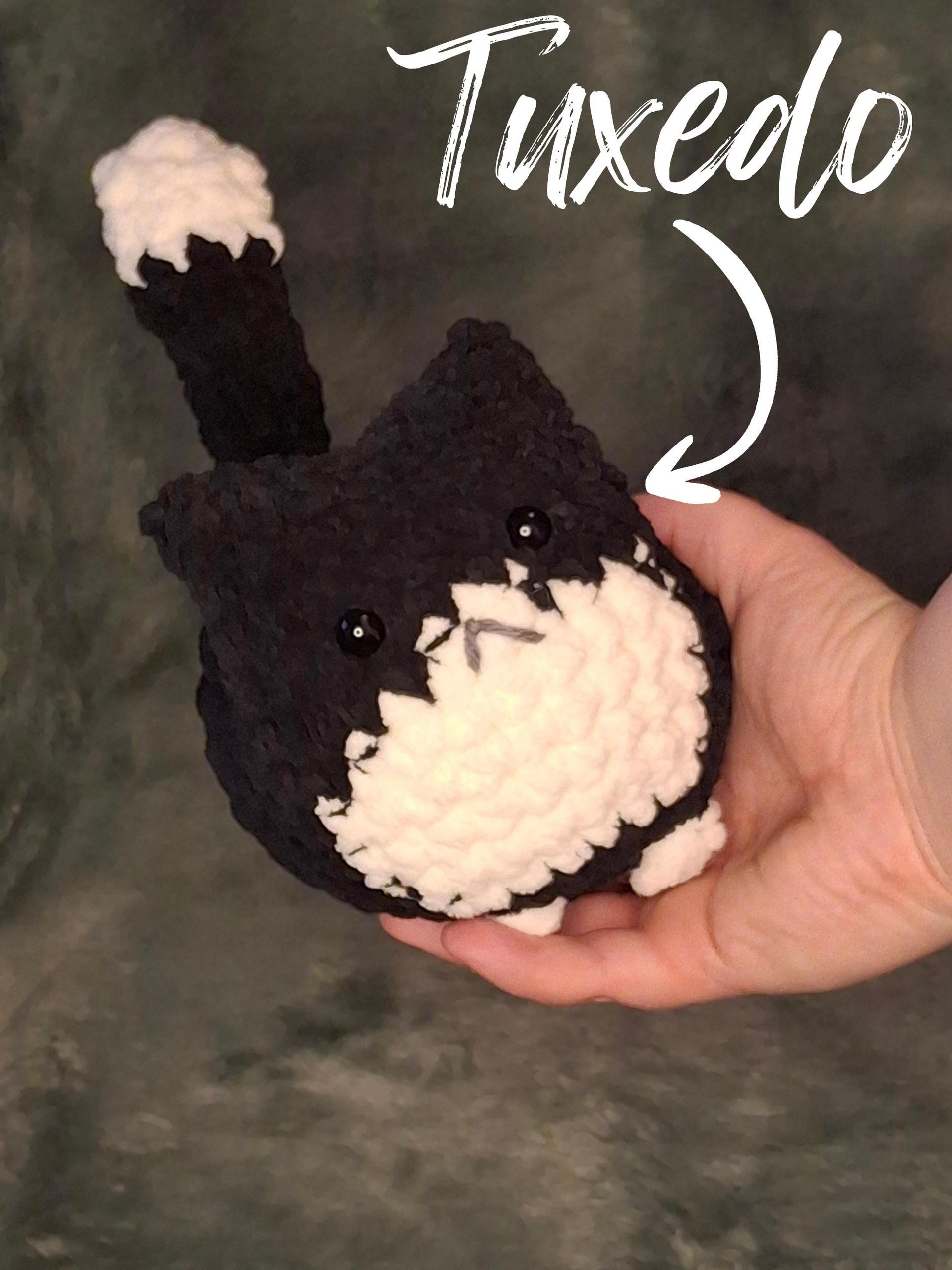 Kitty Cat Crochet Plushie - Handmade Stuffed Animal, Amigurumi, Tabby Cat, Calico thumbnail 3