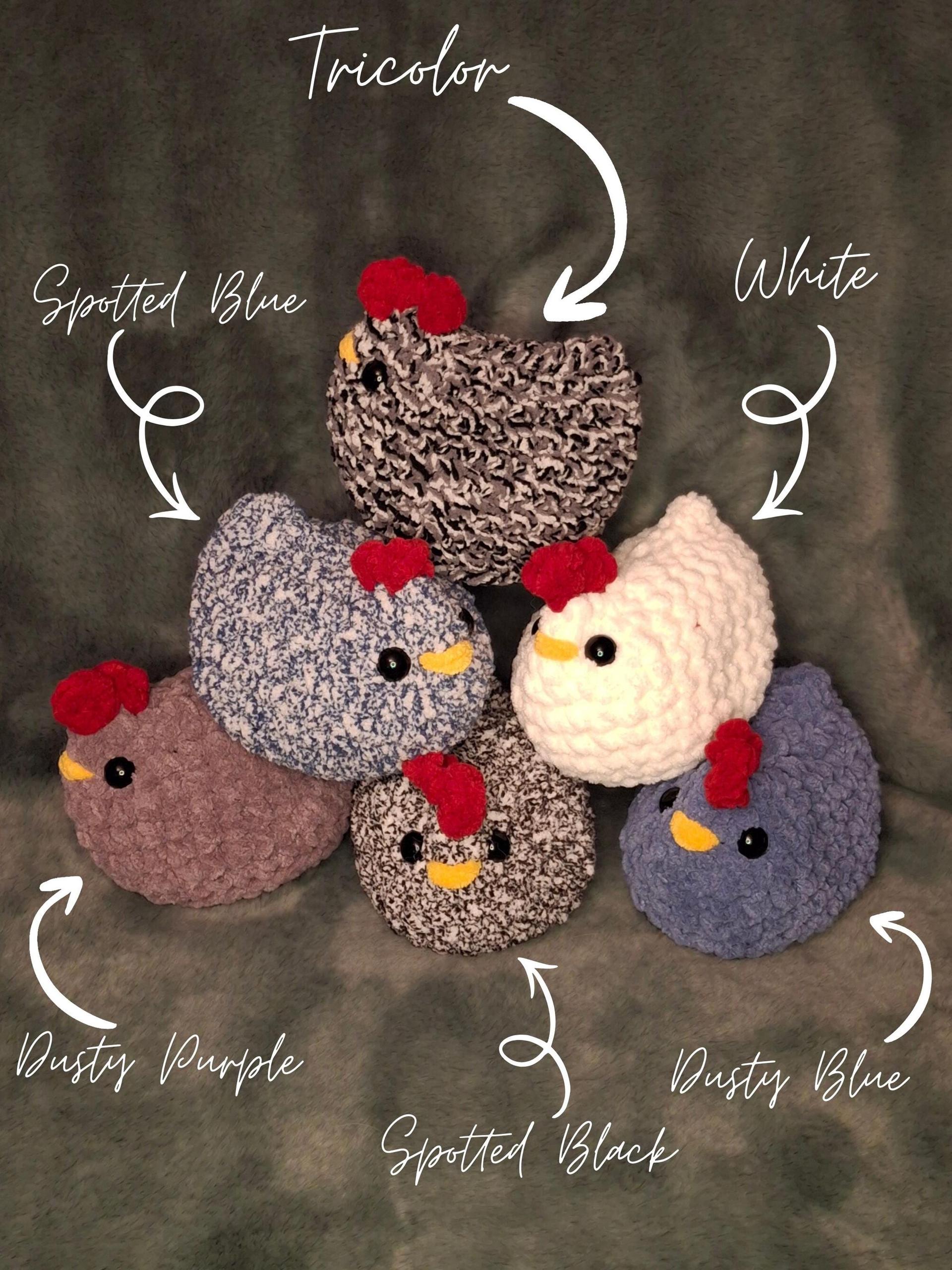 Chunky Chicken Crochet Plushie - Big, Lil and Teeny, Handmade Stuffed Animal, Amigurumi thumbnail 4