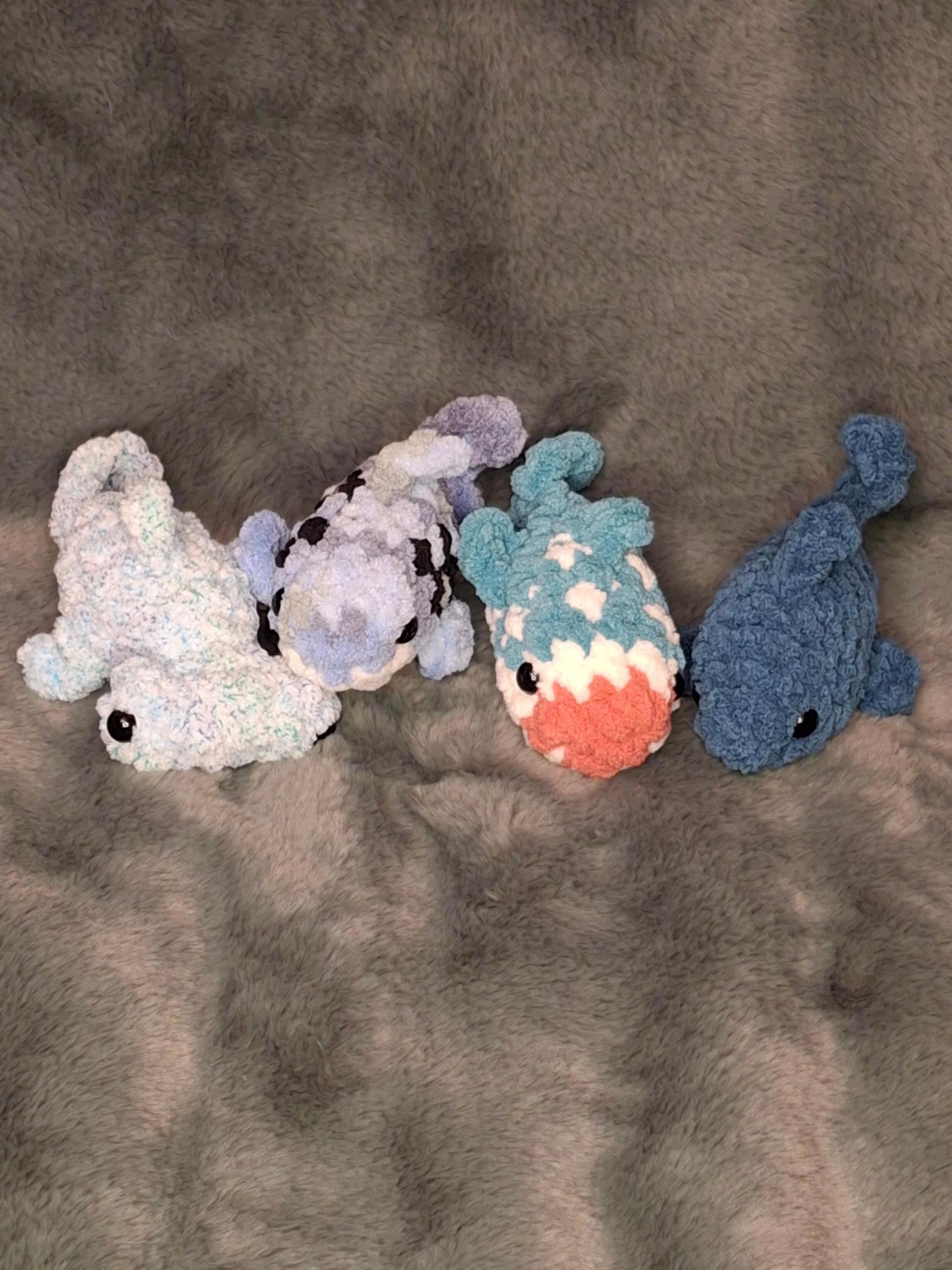 Chunky Yarn Crochet Mini Shark Plushie – White, Hammerhead, Whale, Tiger Amigurumi thumbnail 6