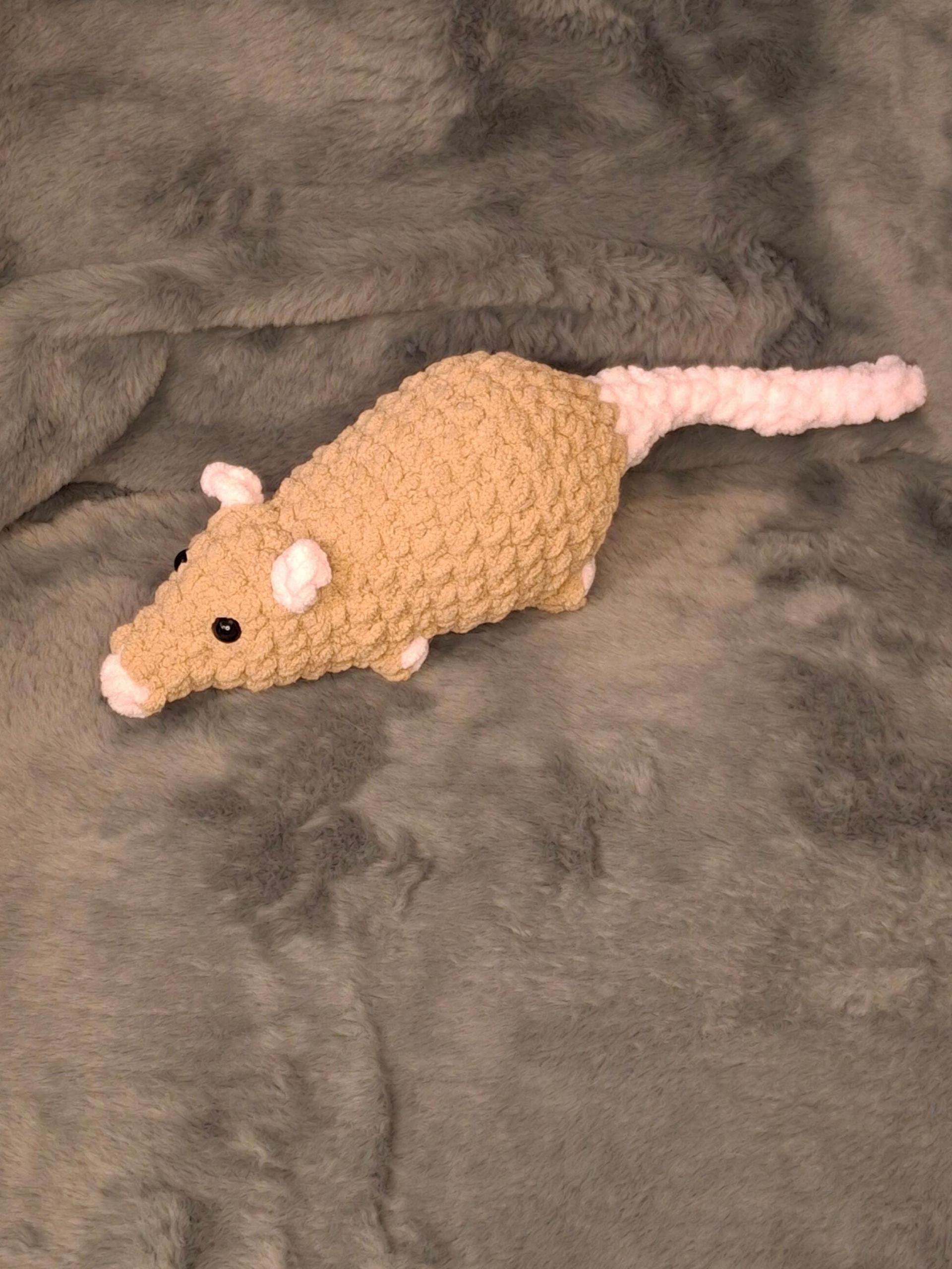 Rat Crochet Plushie - Mouse, Rodent, Handmade Stuffed Animal, Amigurumi thumbnail 8