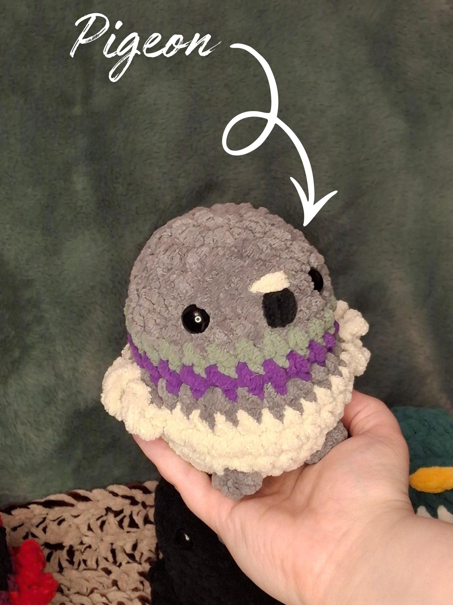 Amigurumi Crochet Bird Plushie – Cardinal, Penguin, Bluejay, Flamingo, Duck, Raven, Budgie, Cockatiel, Pigeon thumbnail 6