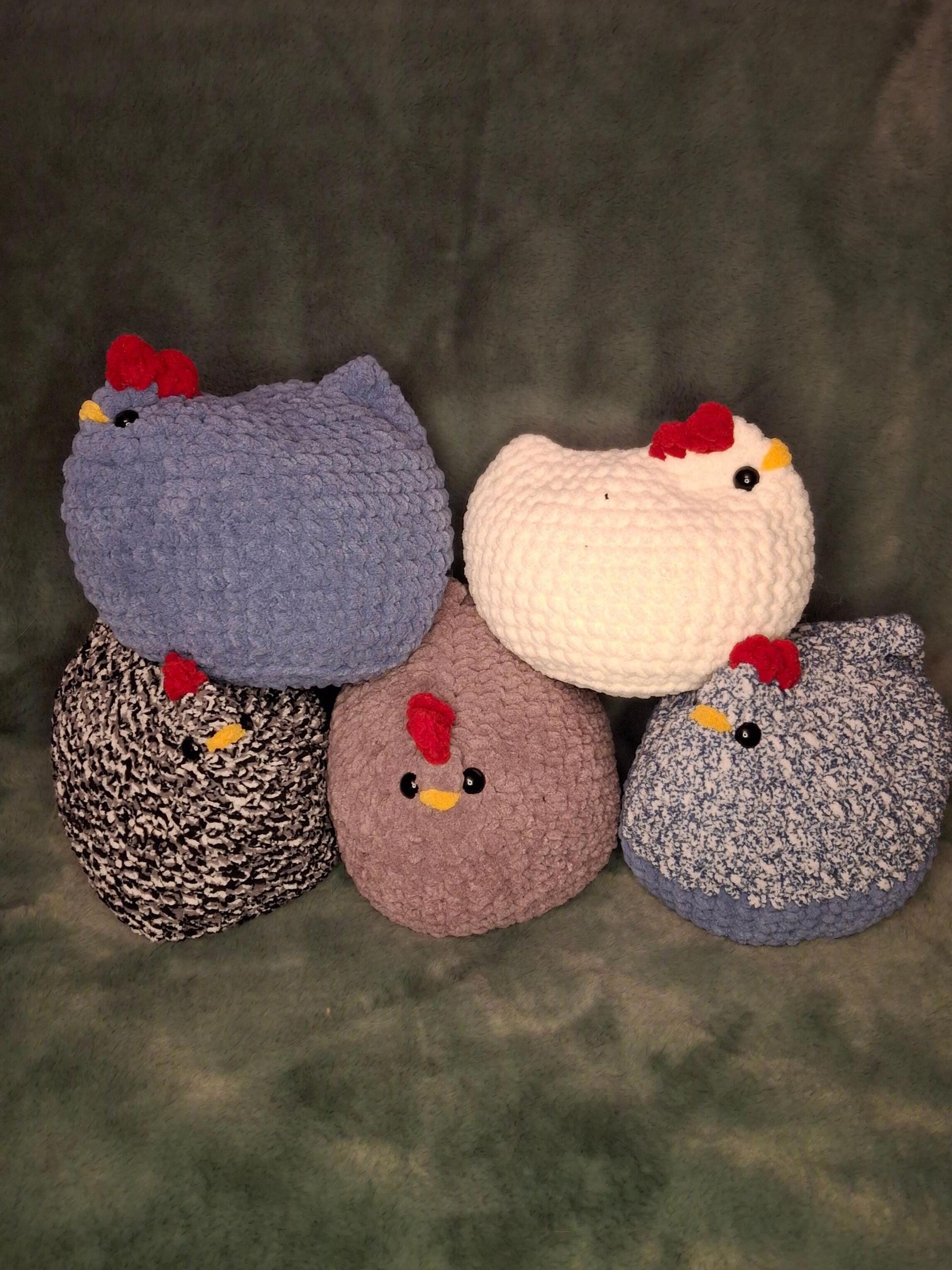 Chunky Chicken Crochet Plushie - Big, Lil and Teeny, Handmade Stuffed Animal, Amigurumi thumbnail 10