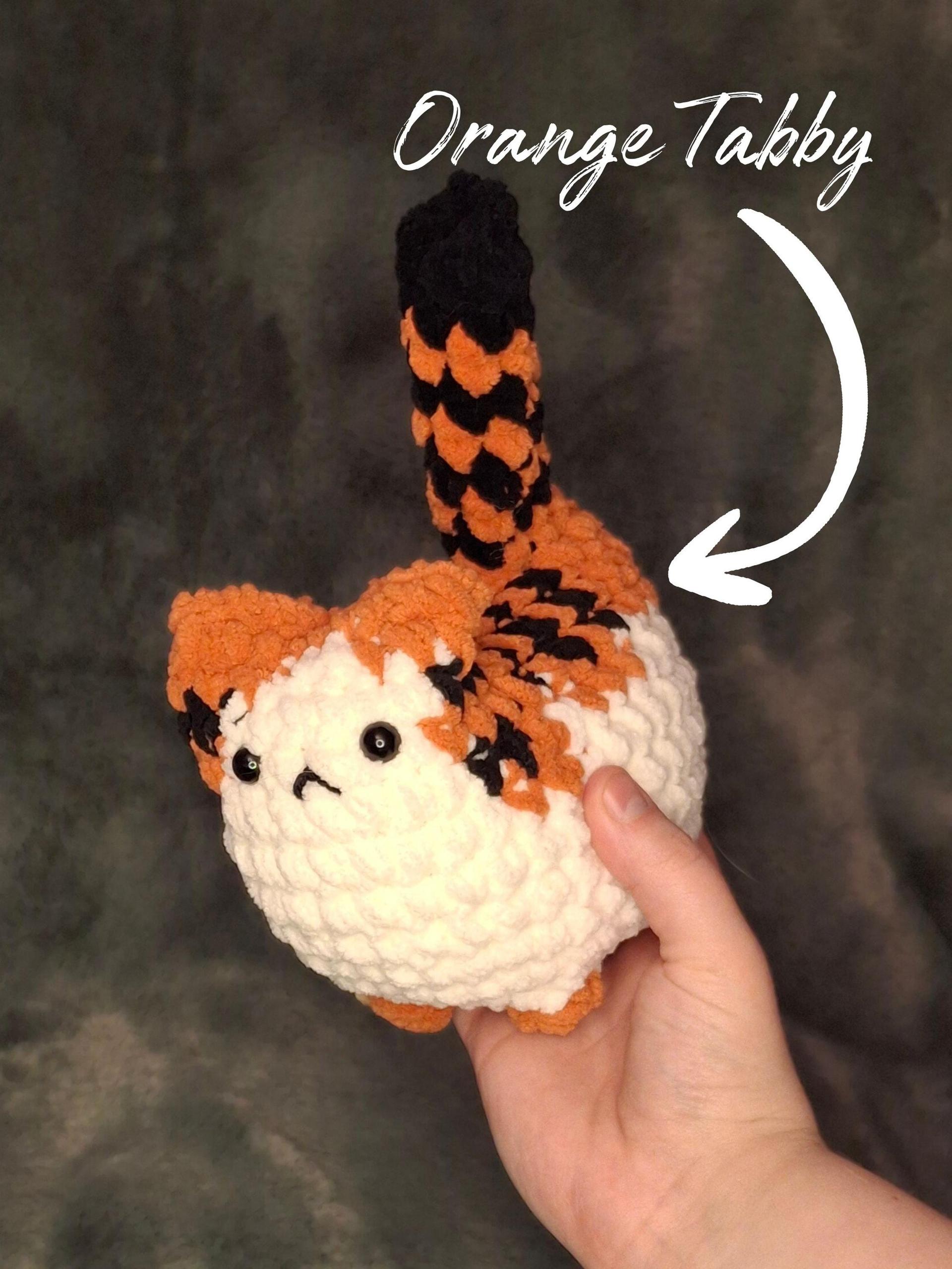 Kitty Cat Crochet Plushie - Handmade Stuffed Animal, Amigurumi, Tabby Cat, Calico thumbnail 4