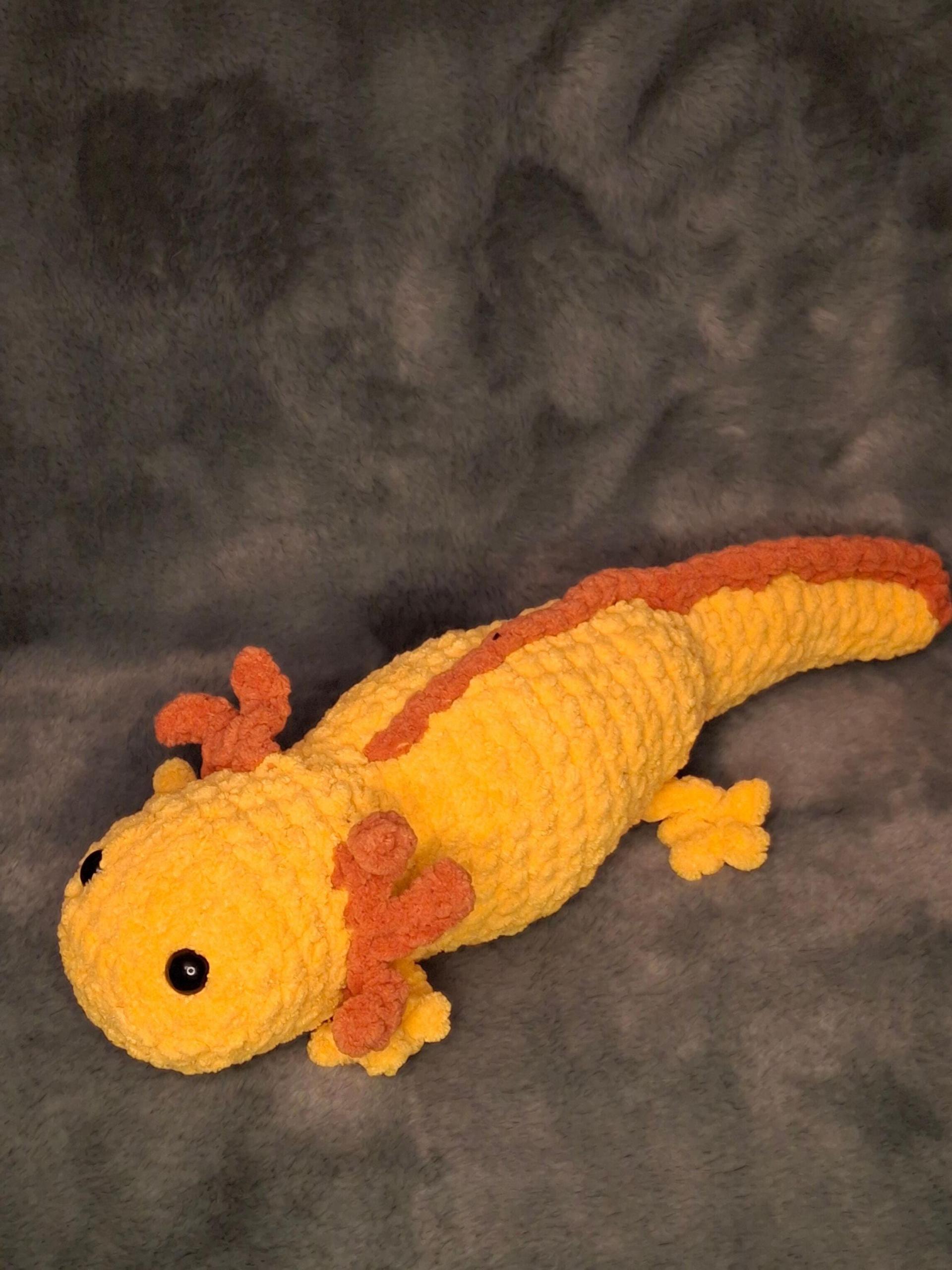 Jumbo Axolotl Crochet Plushie - Large Axie, Handmade Stuffed Animal, Amigurumi