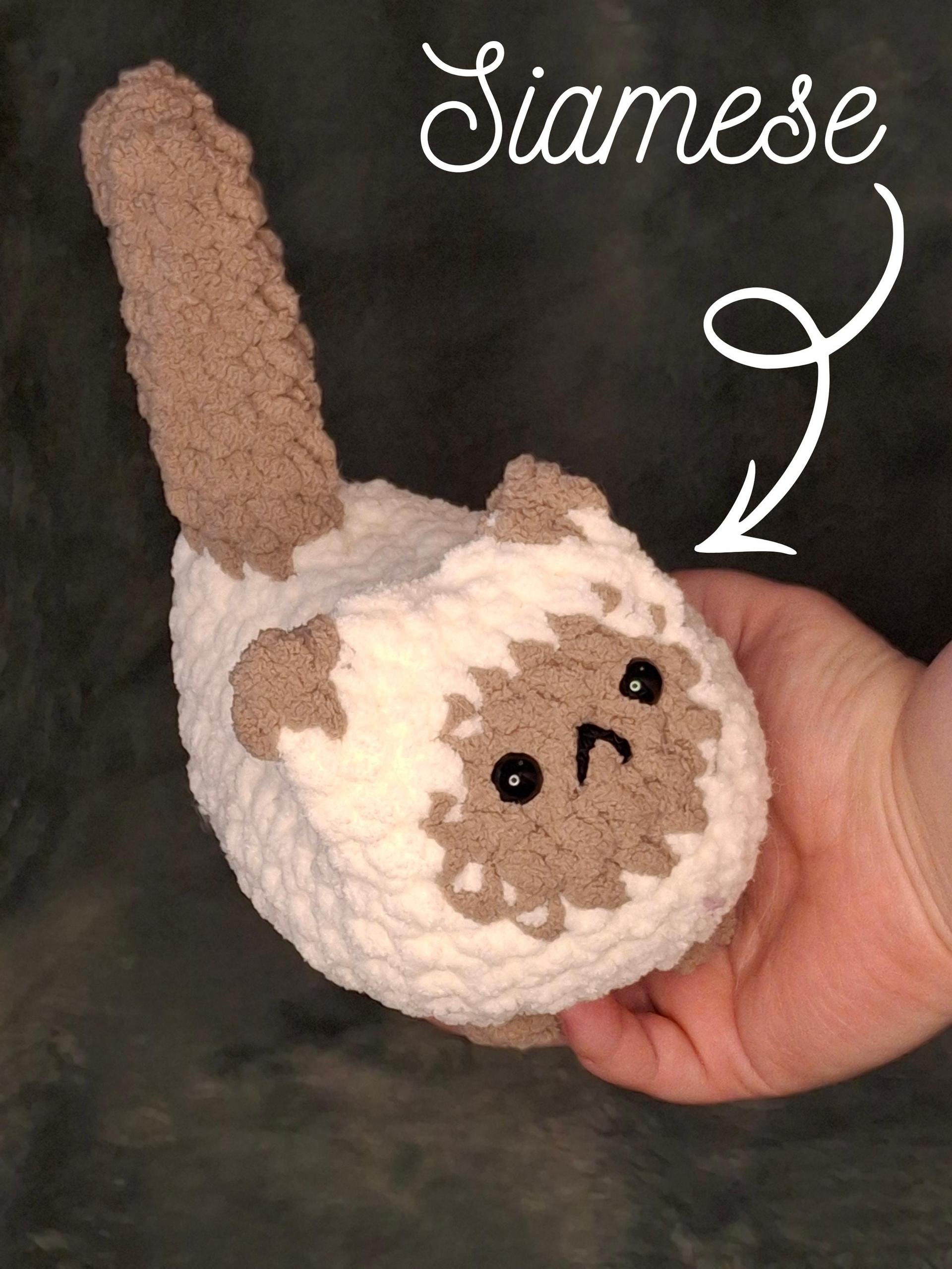 Kitty Cat Crochet Plushie - Handmade Stuffed Animal, Amigurumi, Tabby Cat, Calico thumbnail 2