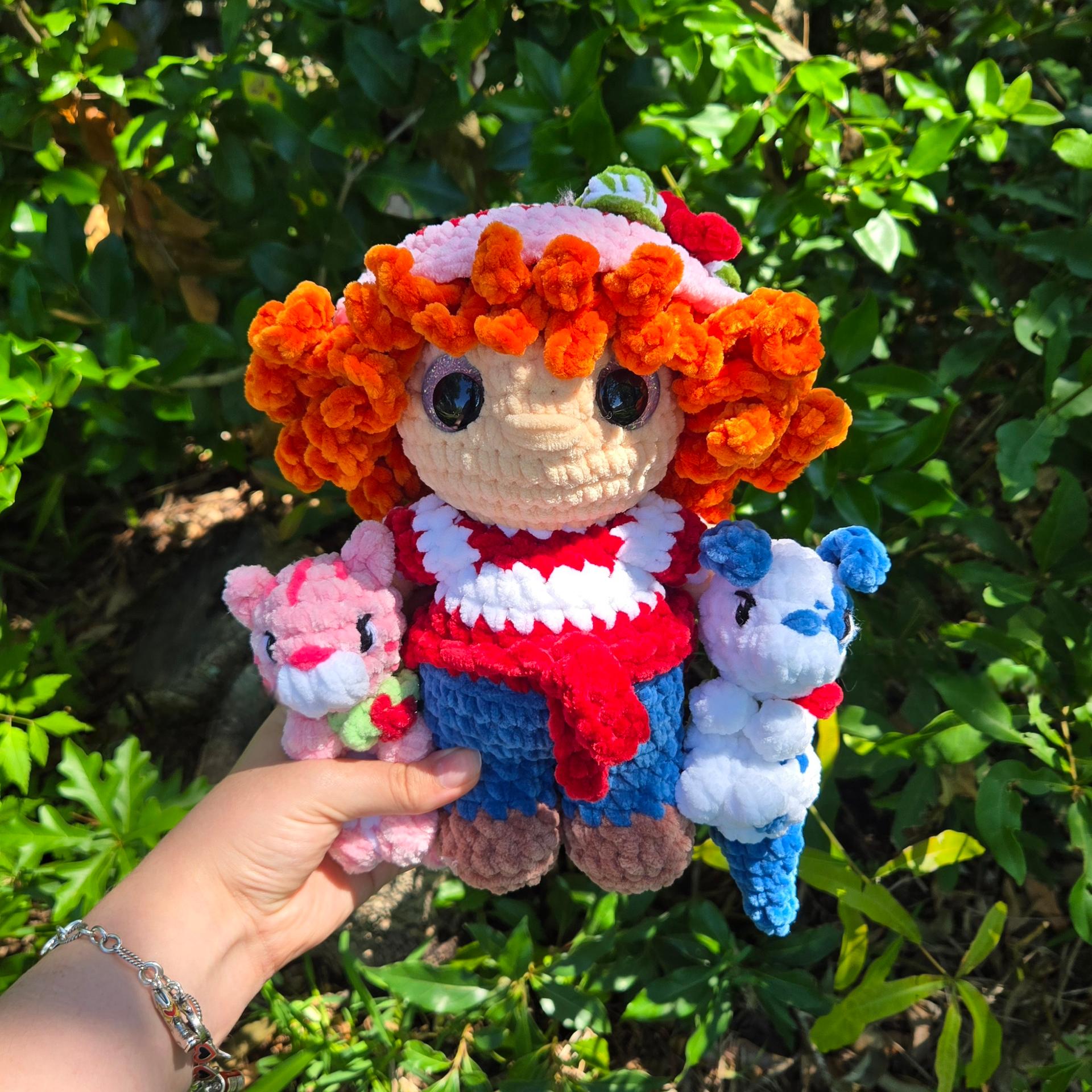 Strawberry girl and pets bundle