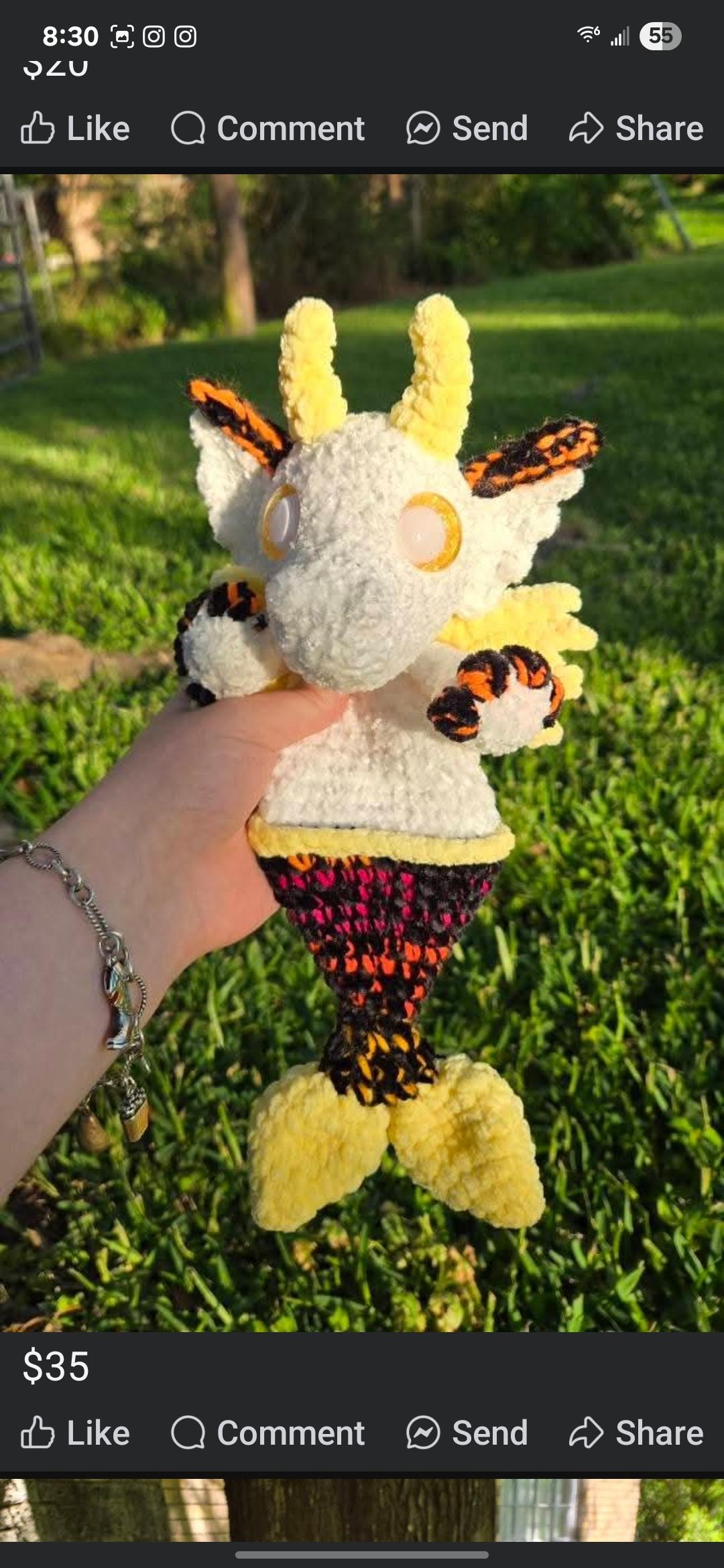 Dragon mermaid snuggler
