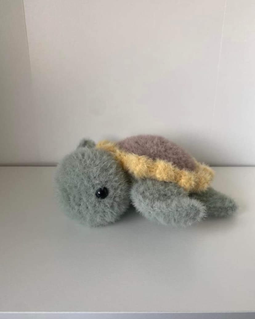Fuzzy Sunflower Turtle Plushie thumbnail 3