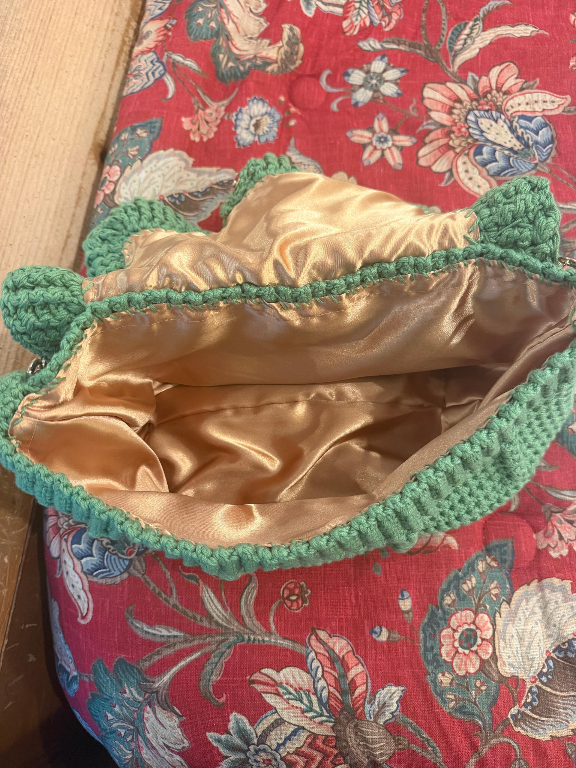 Ruffle purse with leather strap thumbnail 3