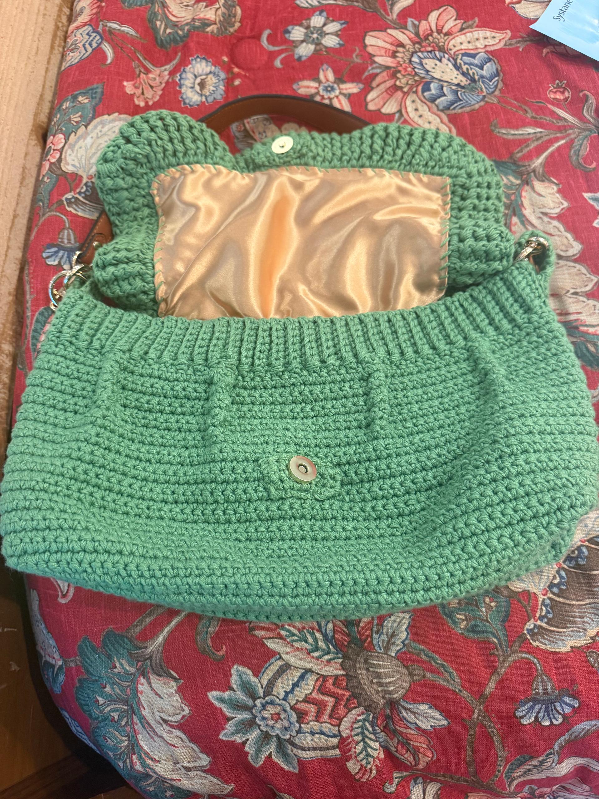 Ruffle purse with leather strap thumbnail 2