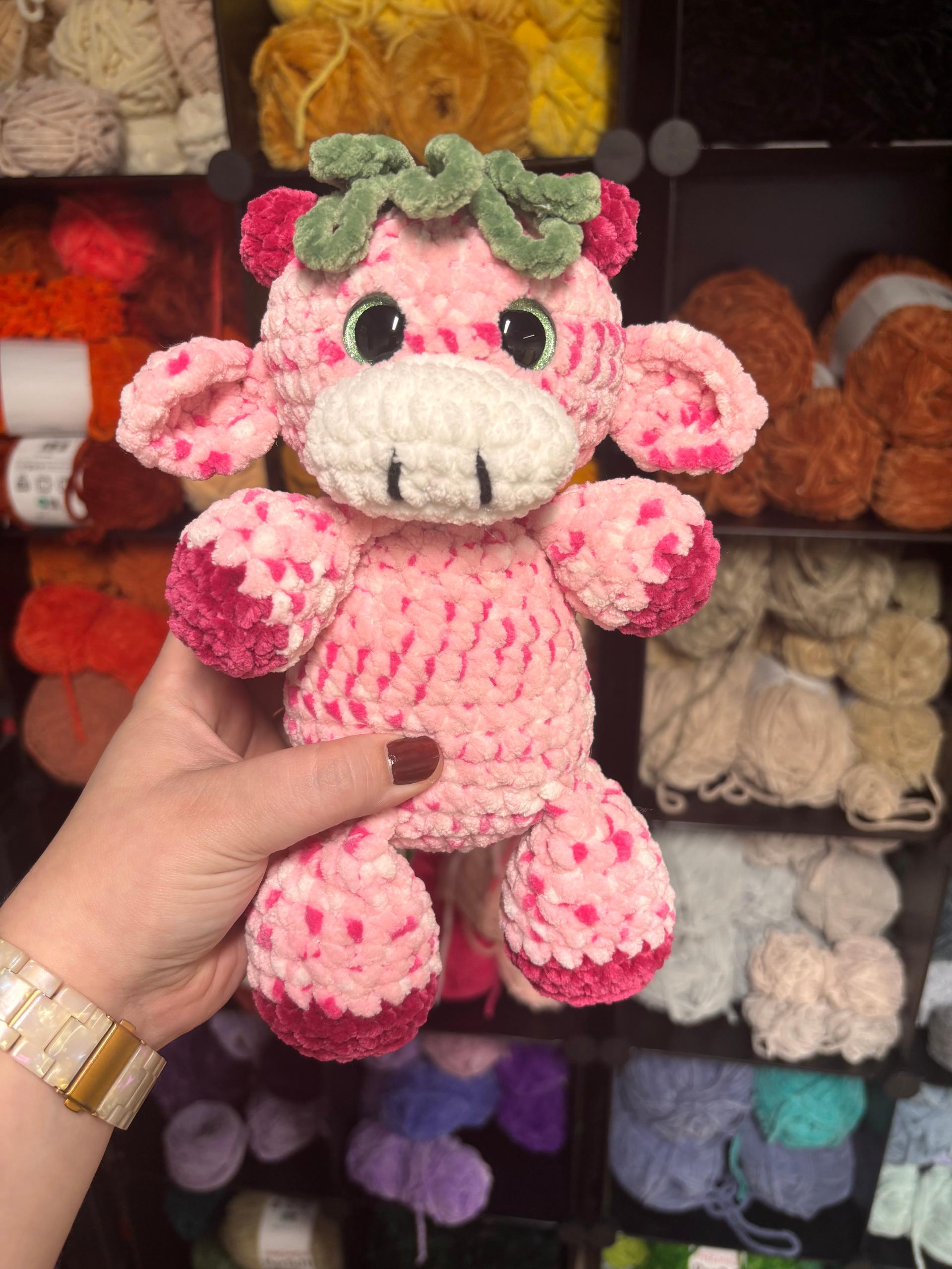 Strawberry Cow | Plushie | Amigurumi