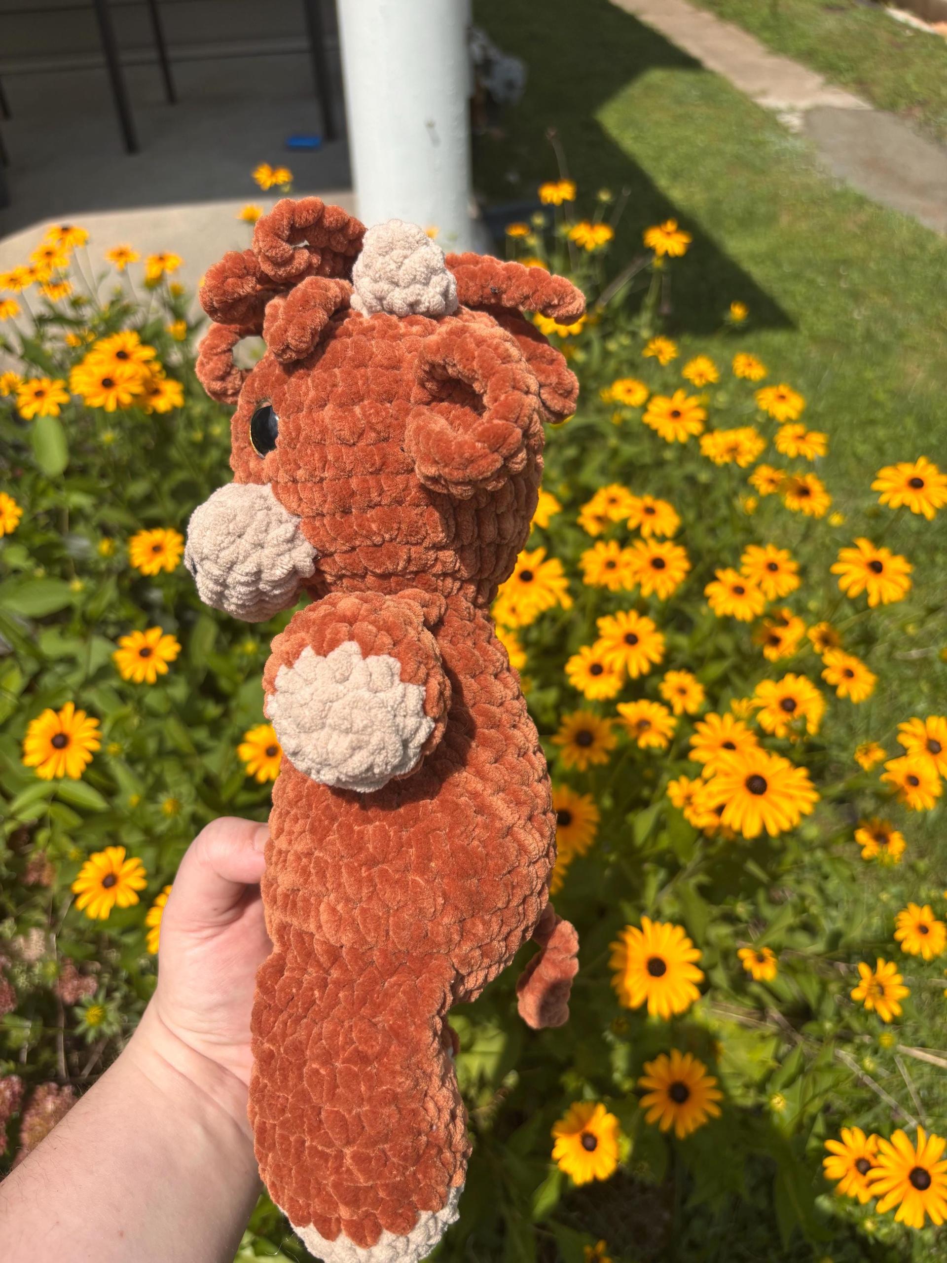 Highland Cow Plushie | Fluffy Cow | Amigurumi thumbnail 3