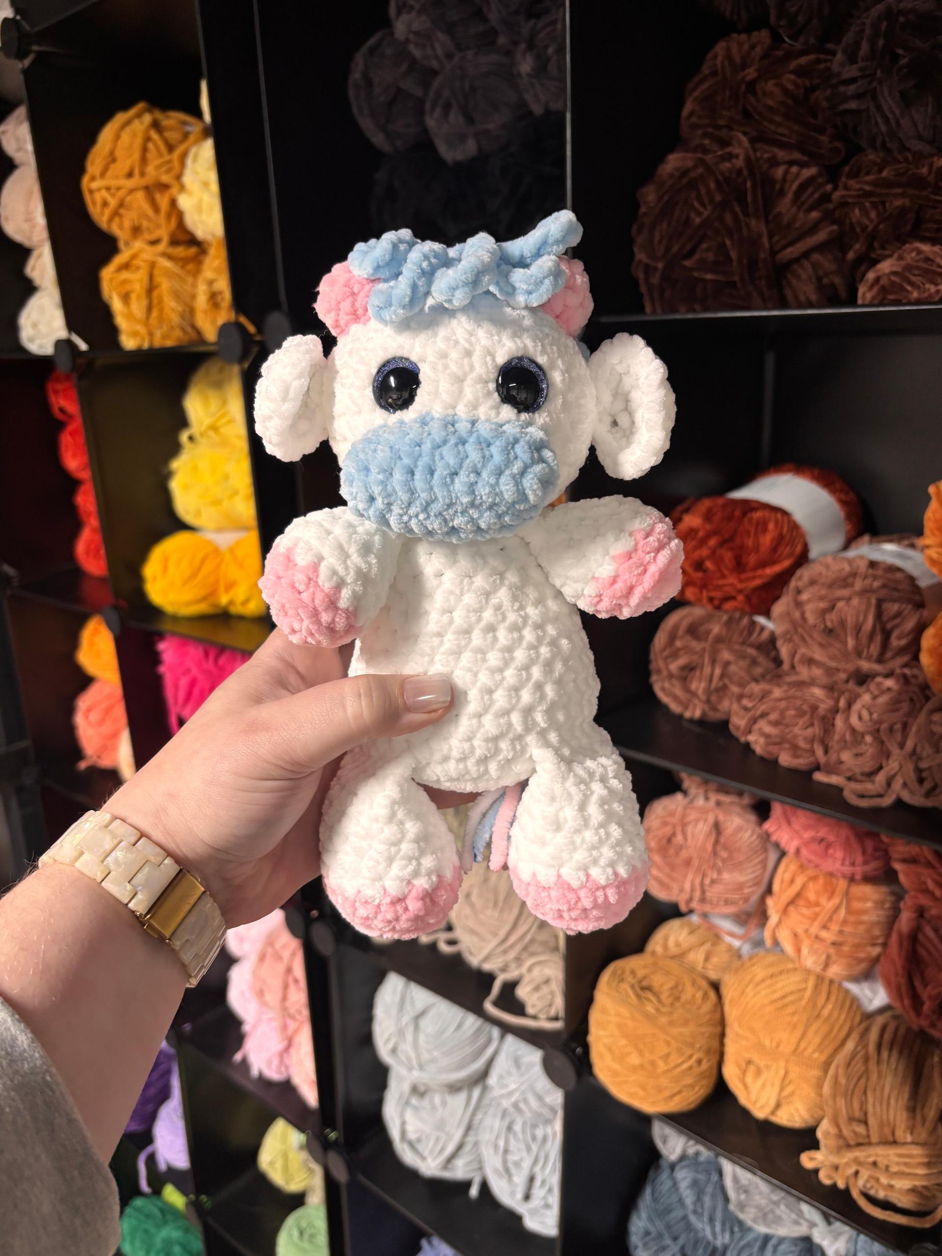 Cotton Candy Cow Plushie | Highland Cow