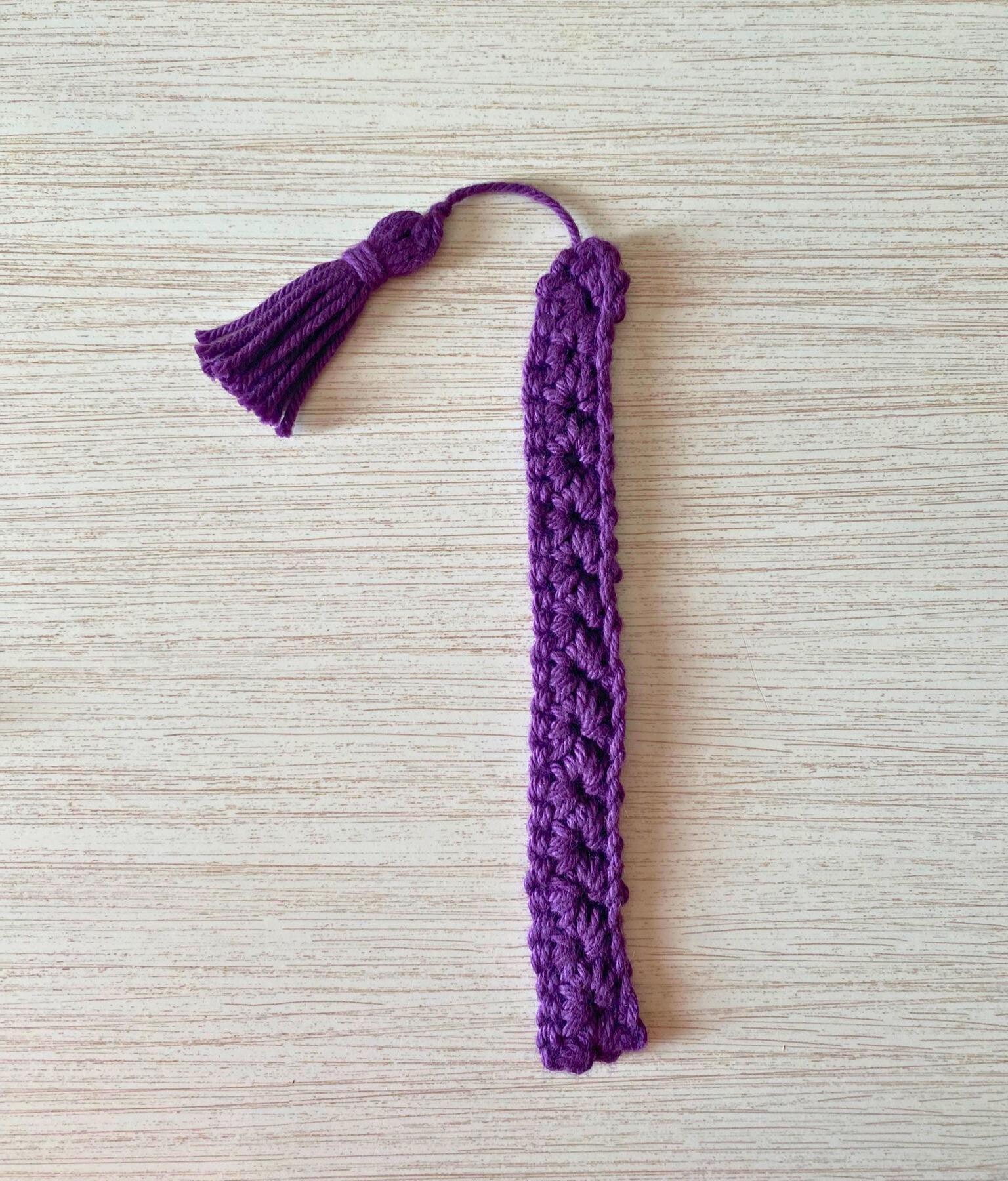Purple & White Bookmark Set of 3, Crochet Cotton Bookmarks, Gift for Book Lover, Reading Present for Bookworm, Literary Stocking Stuffer thumbnail 6