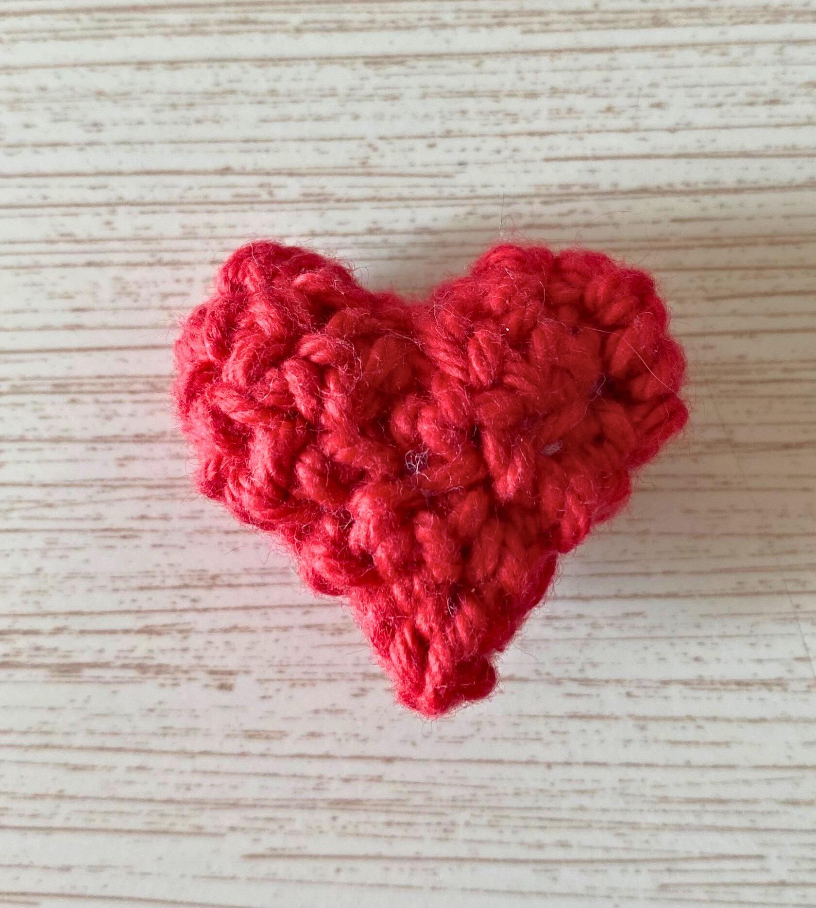 Crochet Mini Hearts, Tiny Heart Set, Amigurumi Cotton Heart Set, Custom Colors thumbnail 9