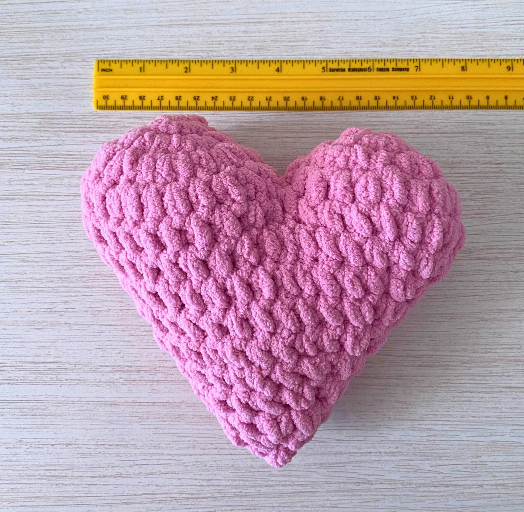 Crochet Heart Plushie, Heart Shaped Mini Pillow thumbnail 8