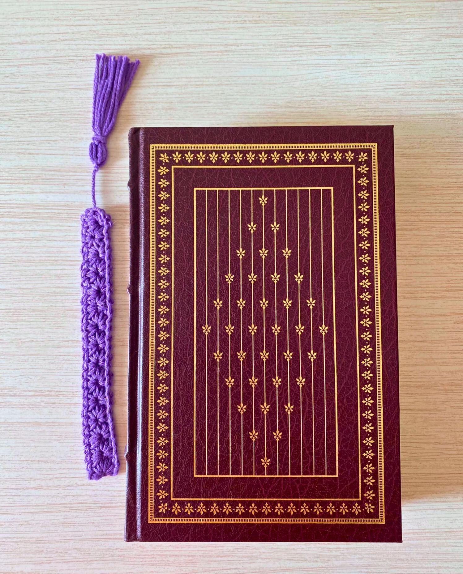 Crochet Bookmark with Tassel, Cotton Page Holder, Customizable Reading Gift for Book Lovers thumbnail 5