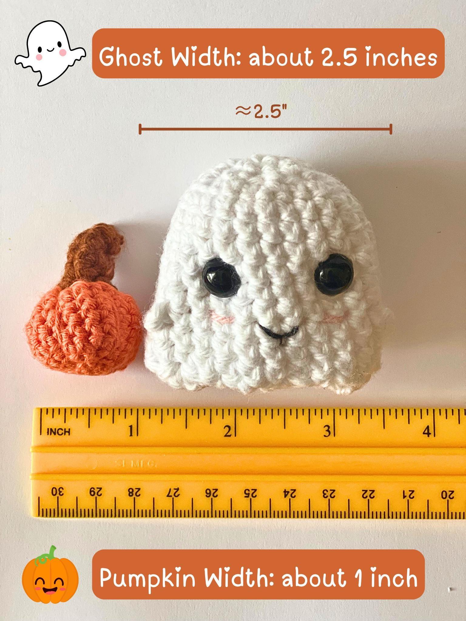 Crochet Baby Ghost and Mini Pumpkins Set,  Whimsical Spooky Season, Cute Halloween Gift, Halloween Decor, Fall Amigurumi, Tiny Pumpkin Set thumbnail 11