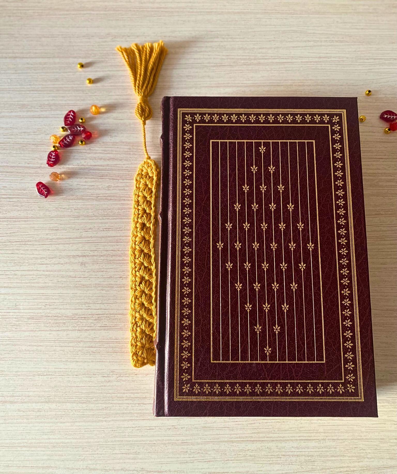 Crochet Fall Colored Bookmark Set of 2: Fall Colors, Daisy Stitch, Book Lover Gift, Autumn Bookmarks thumbnail 2