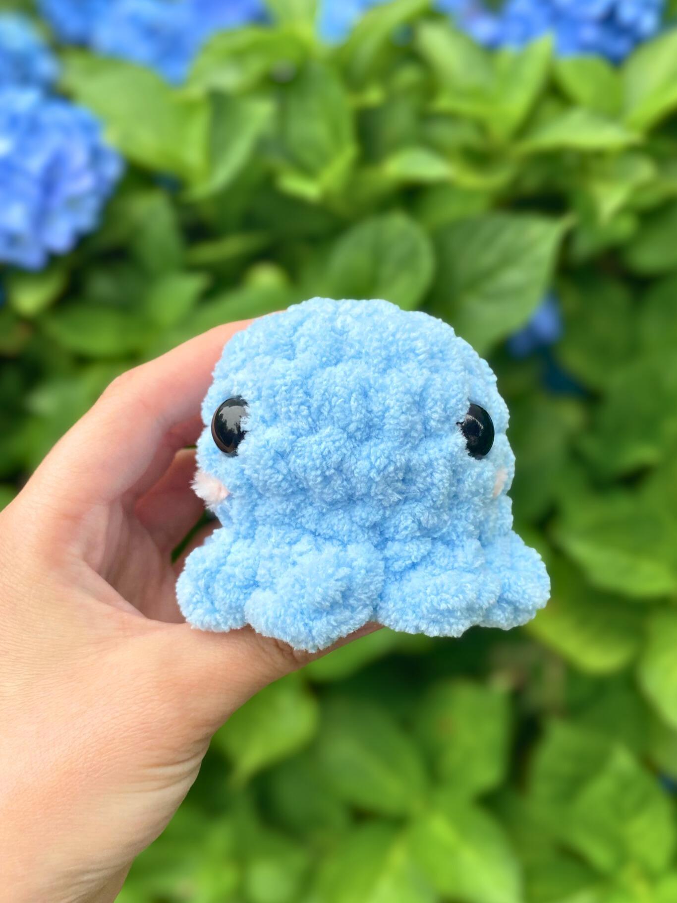 Crochet Mini Octopus Plushie, Tiny Stuffed Ocean Animal